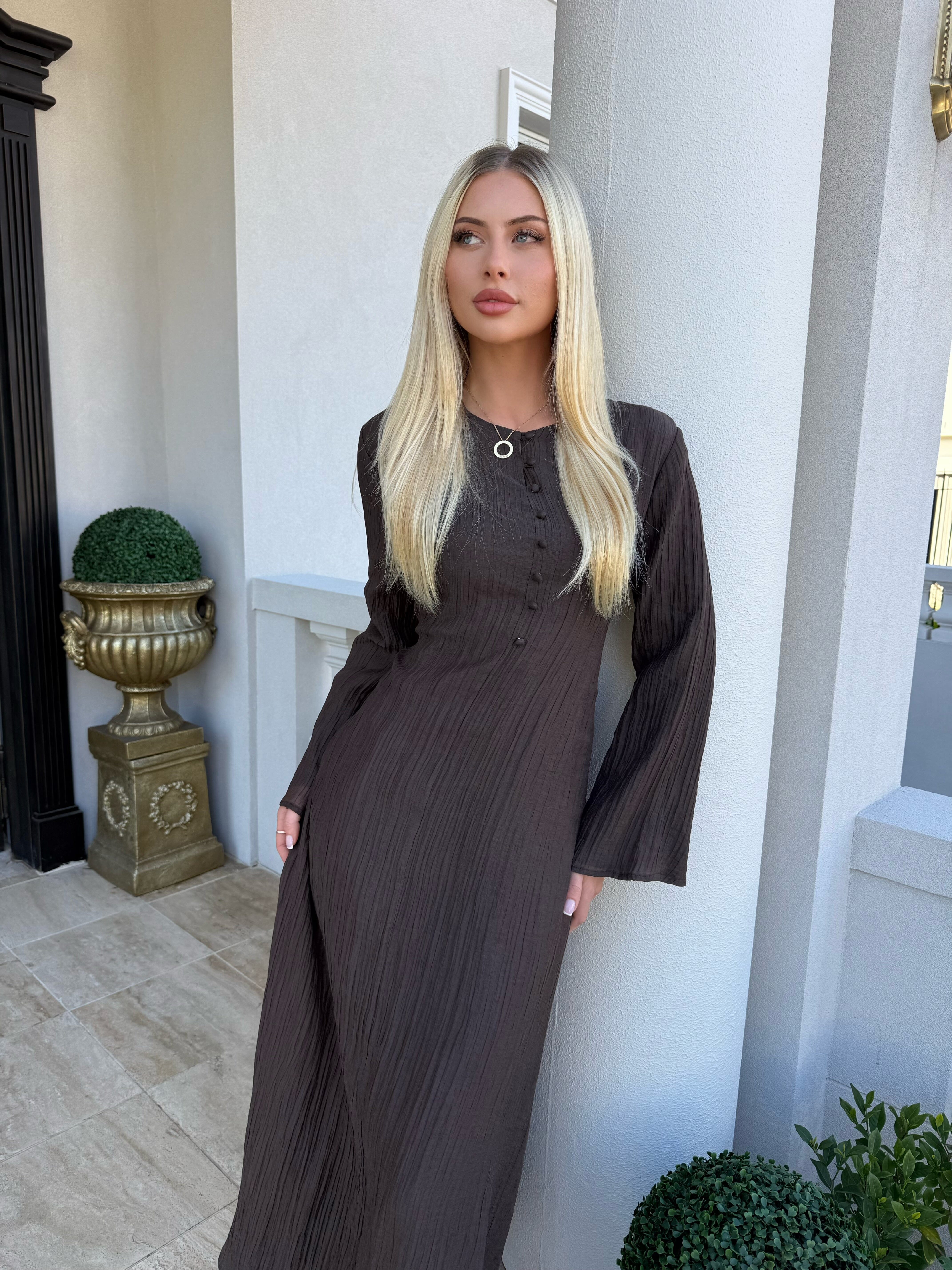 Crinkle Belle Sleeve Dress