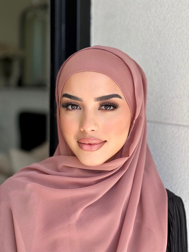 Rose Chiffon Hijab Set