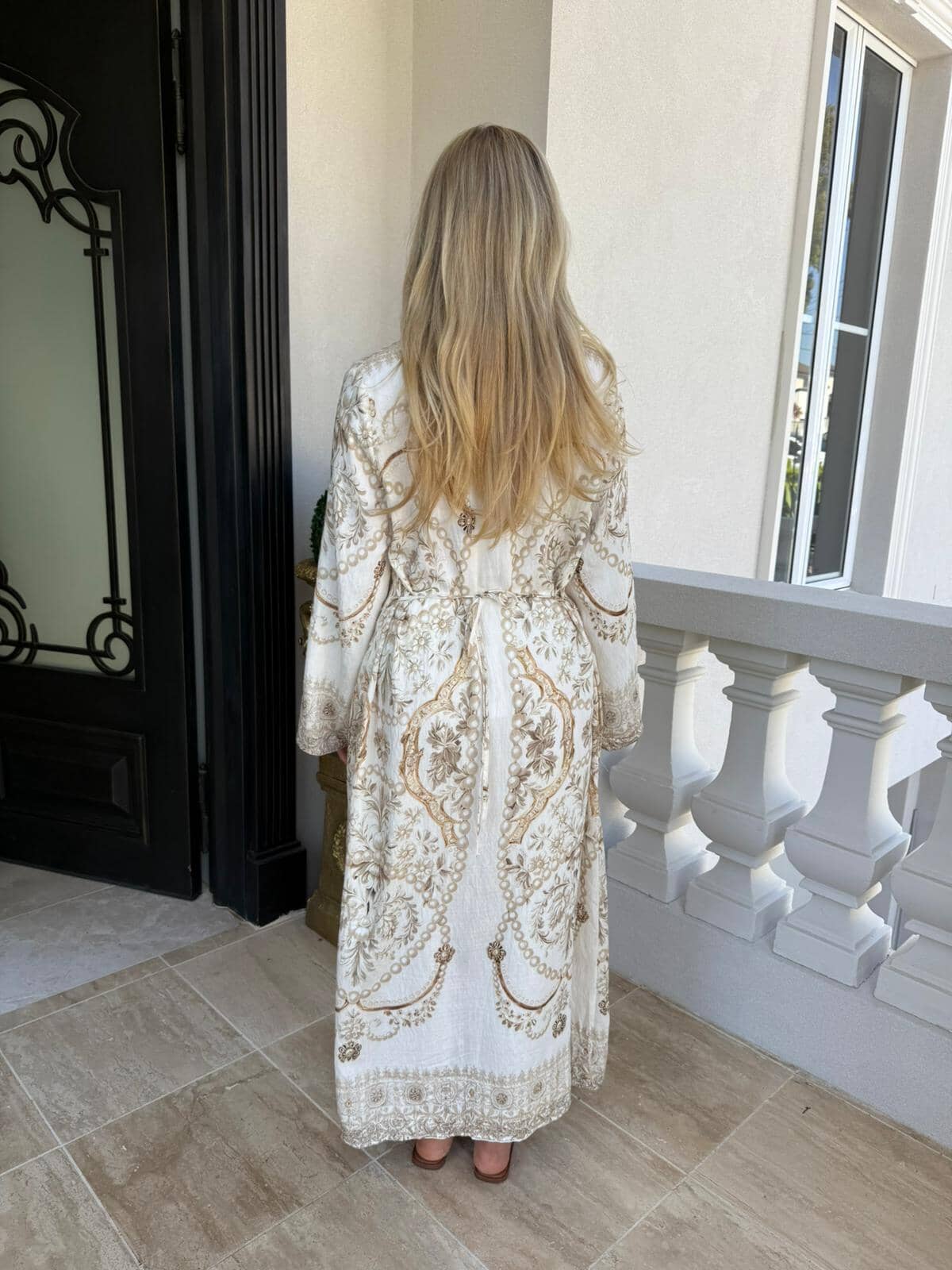 Delta White Kimono