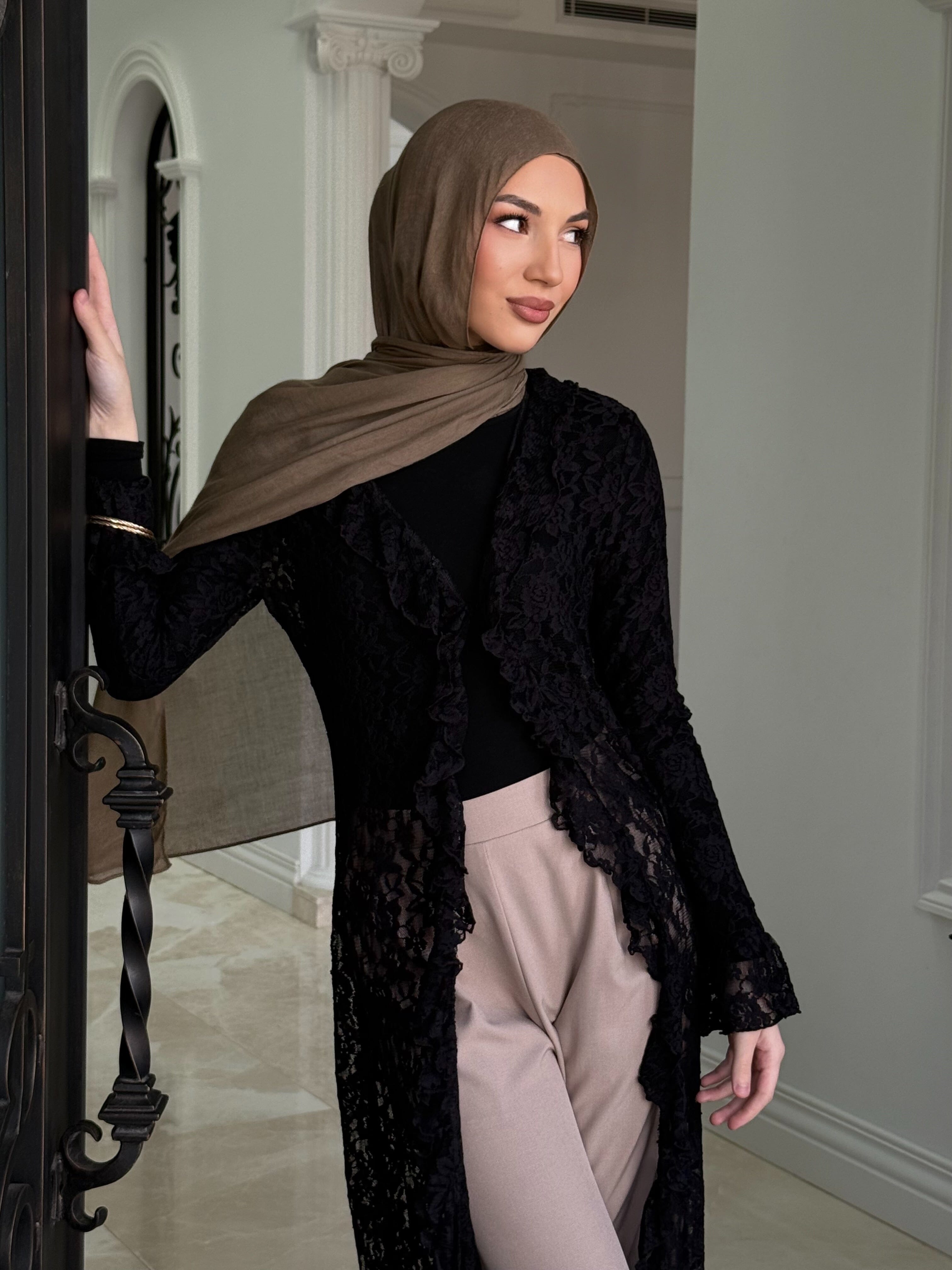 Lace Ruffle Cardigan