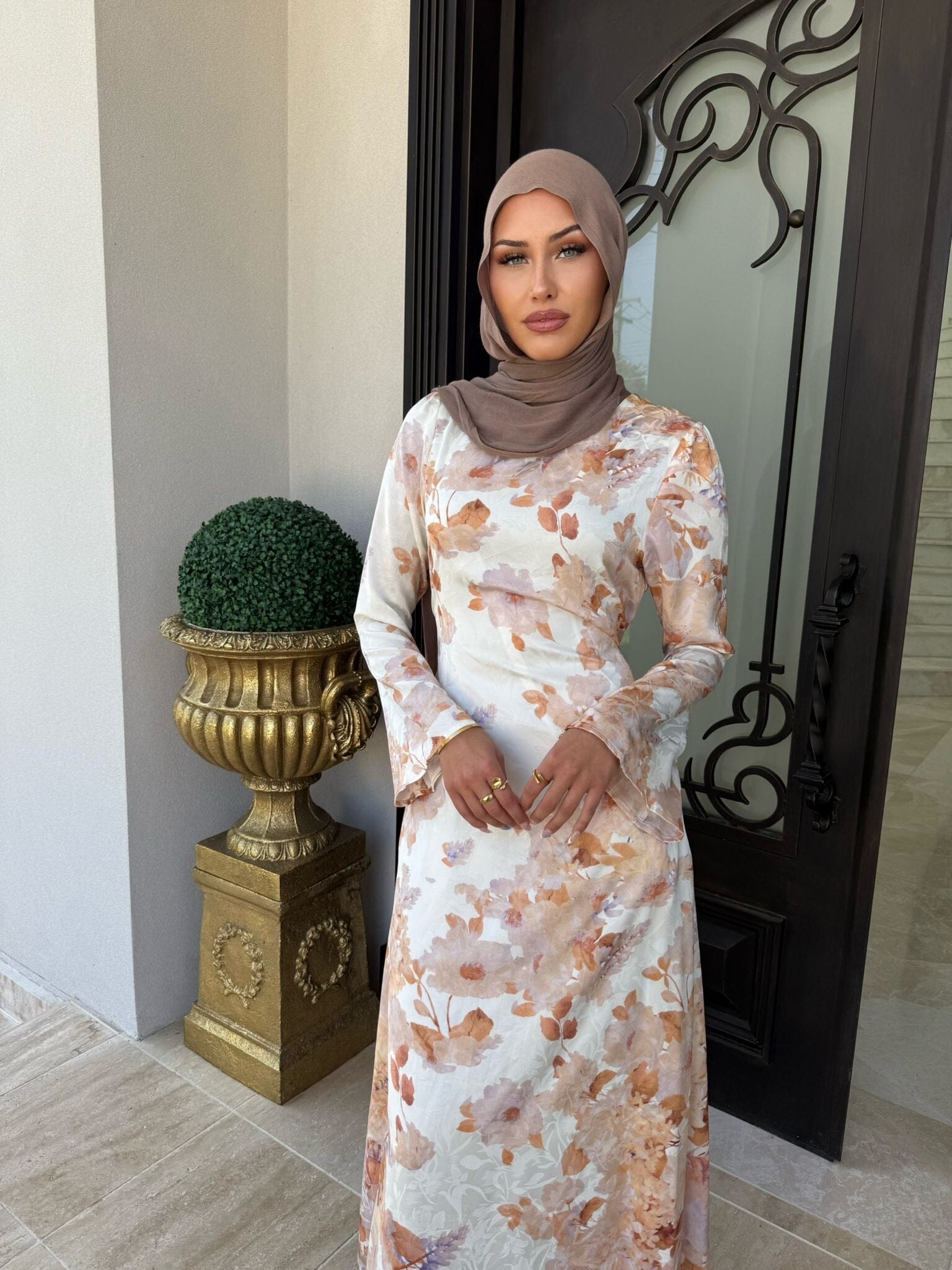 White Floral Dress