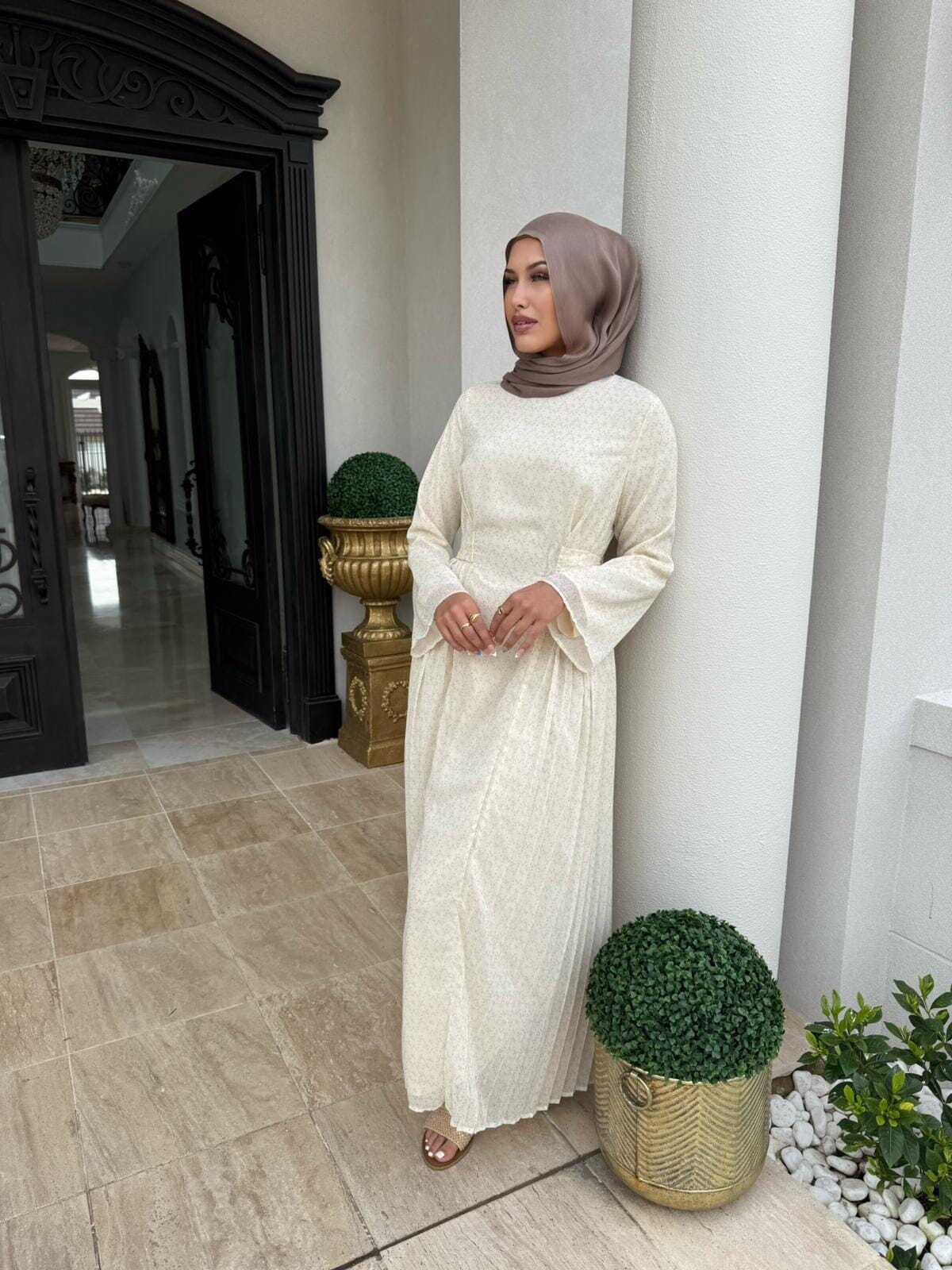 Pleated Daisy Dress