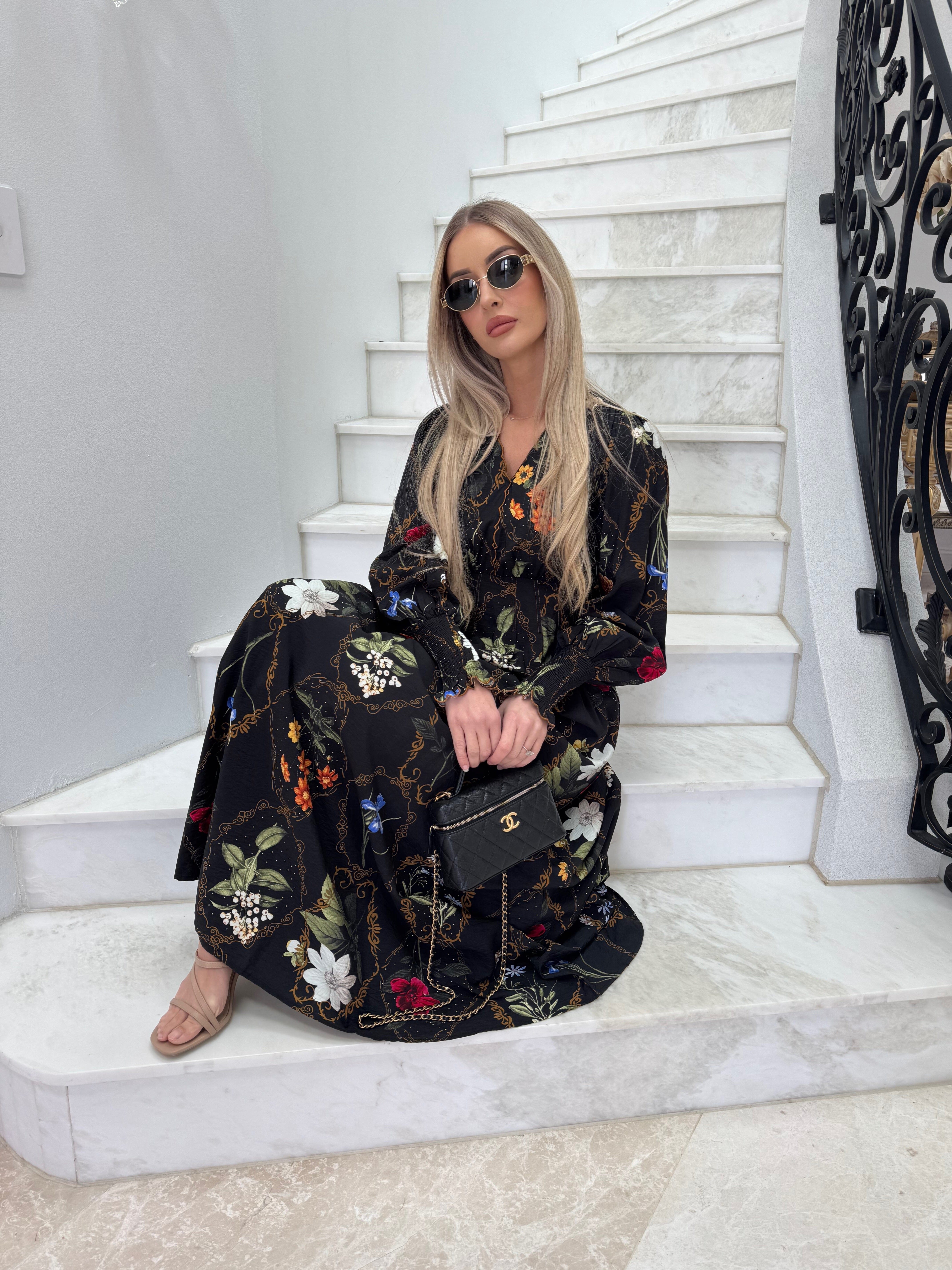 Midnight Floral Dress