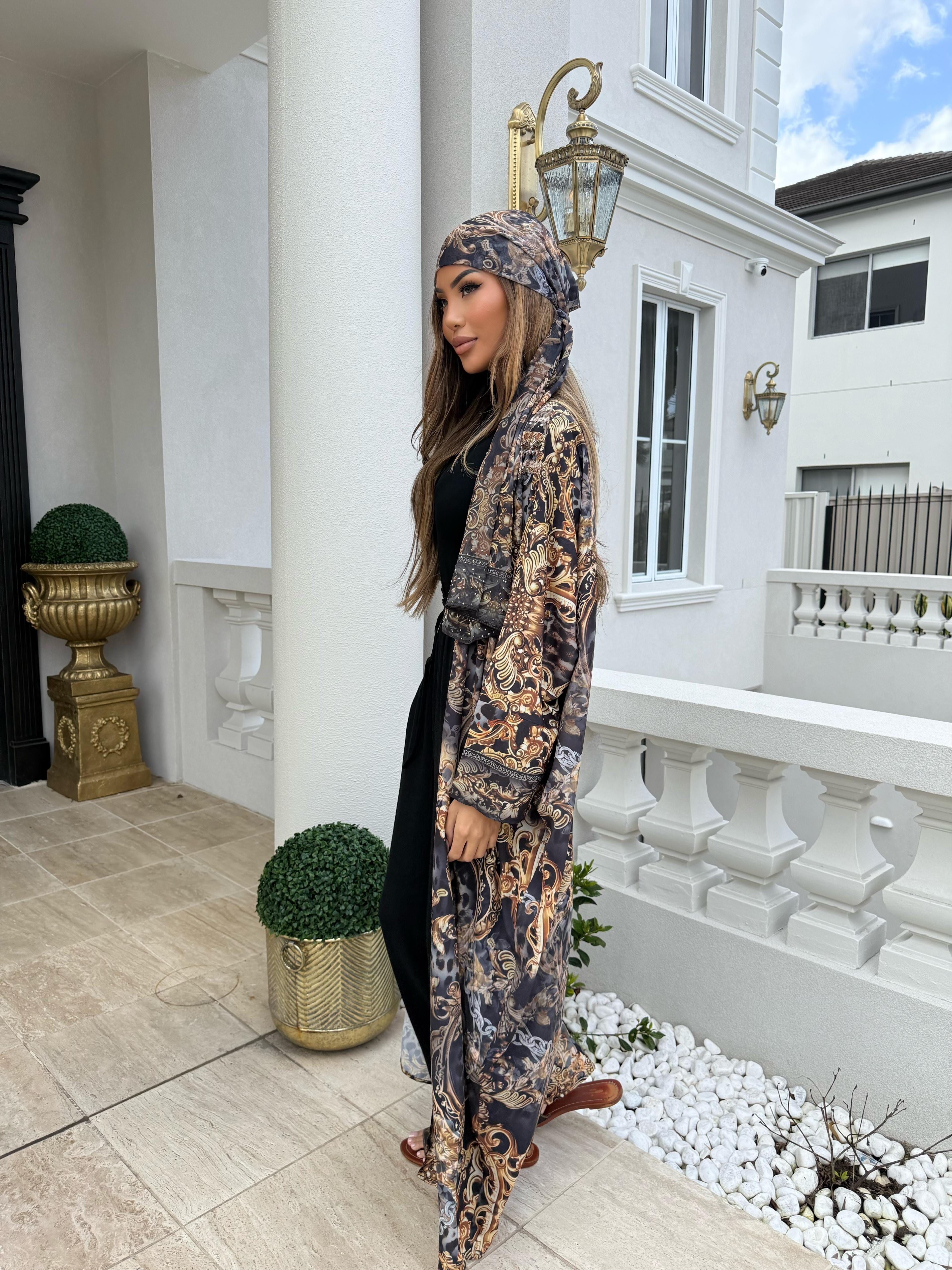 Leopard Beaded Kimono