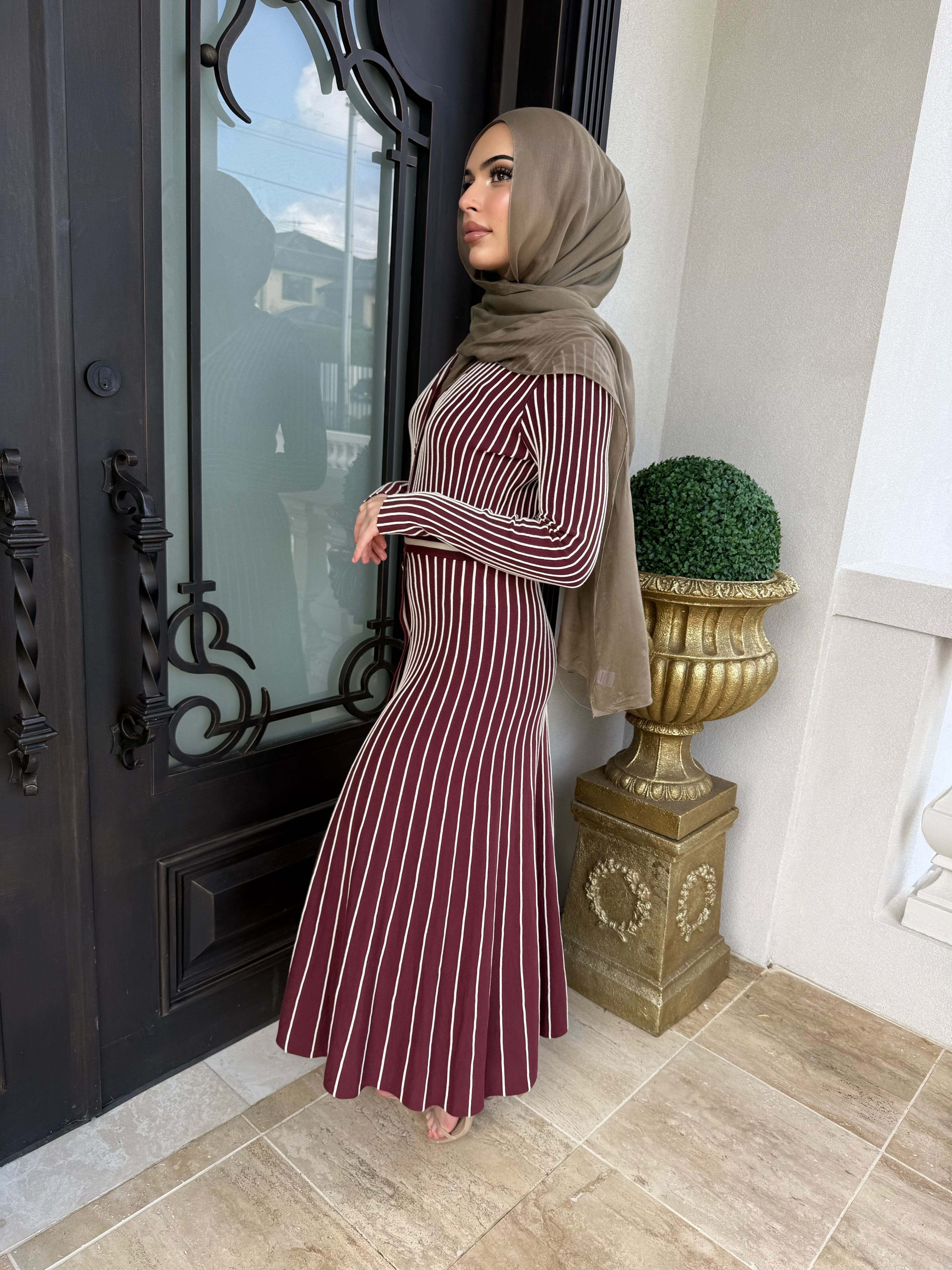 Malak Knit Pleated Dress