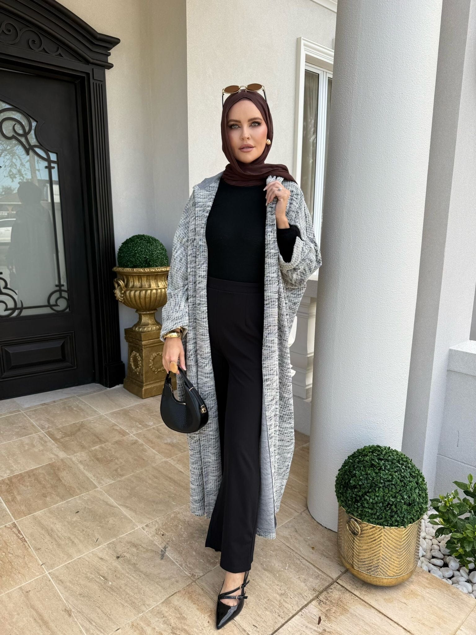 Tweed hoodi Cardigan