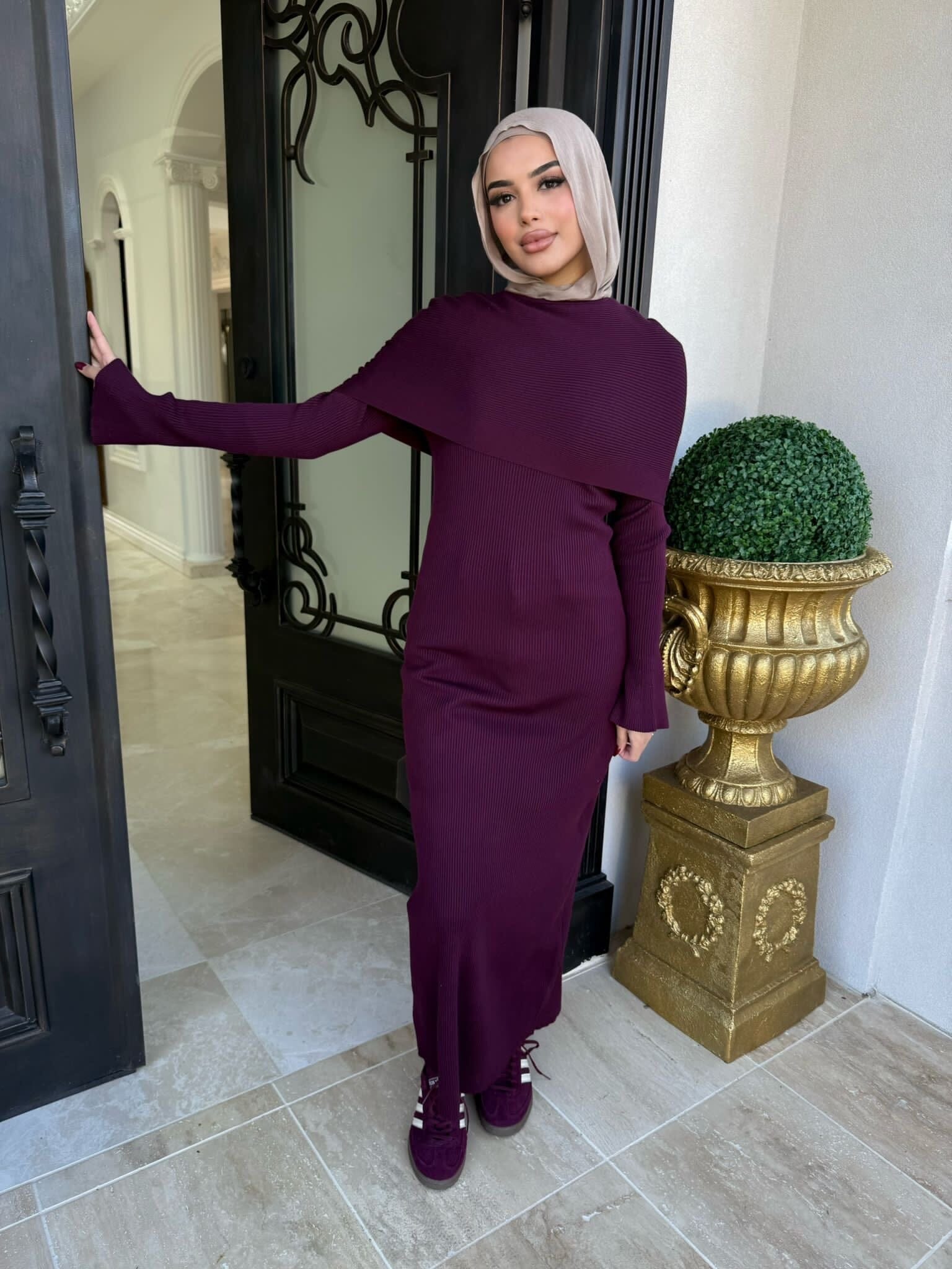 Ribbed Scarf Dress