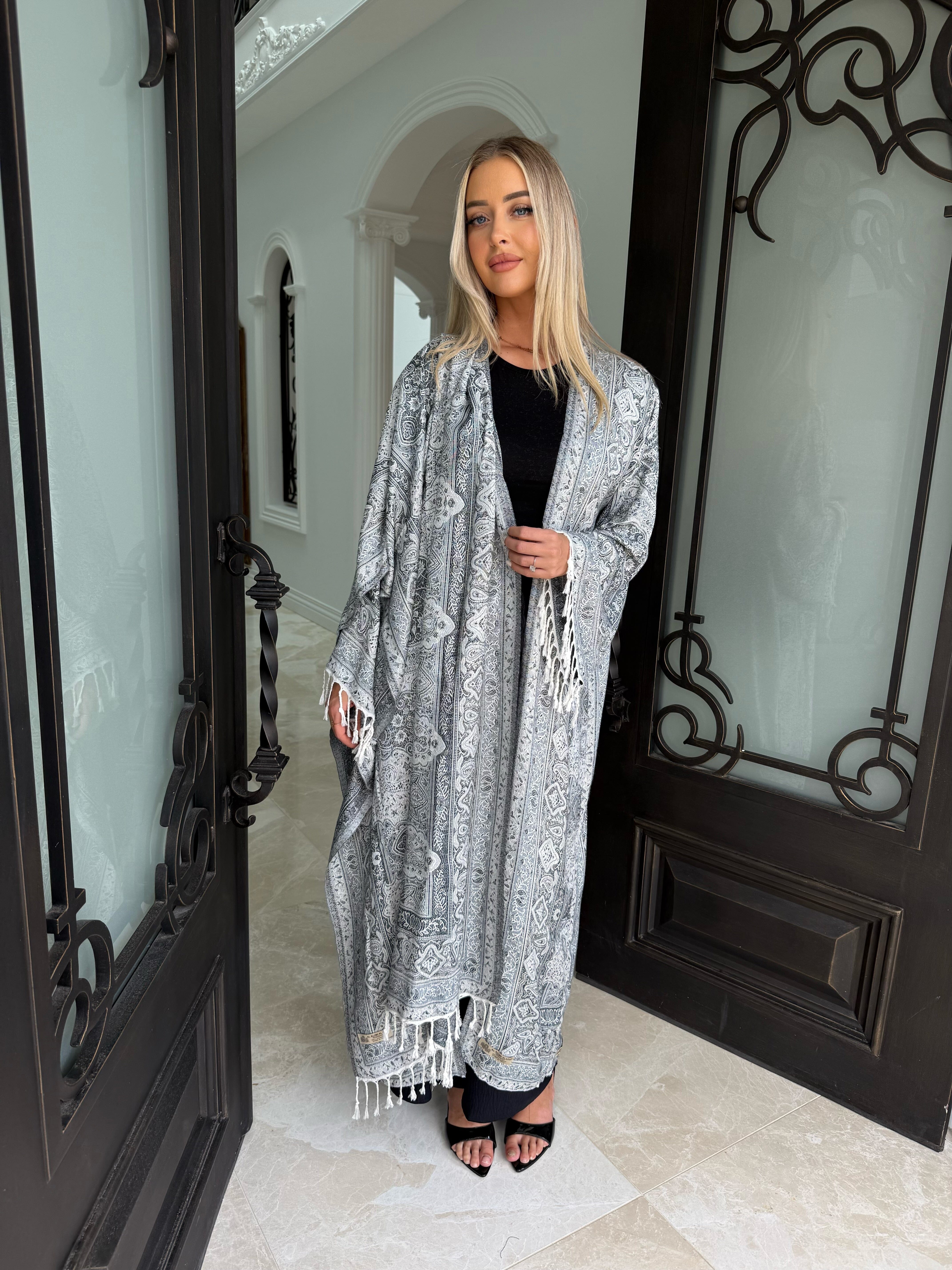 Black Pashmina Set