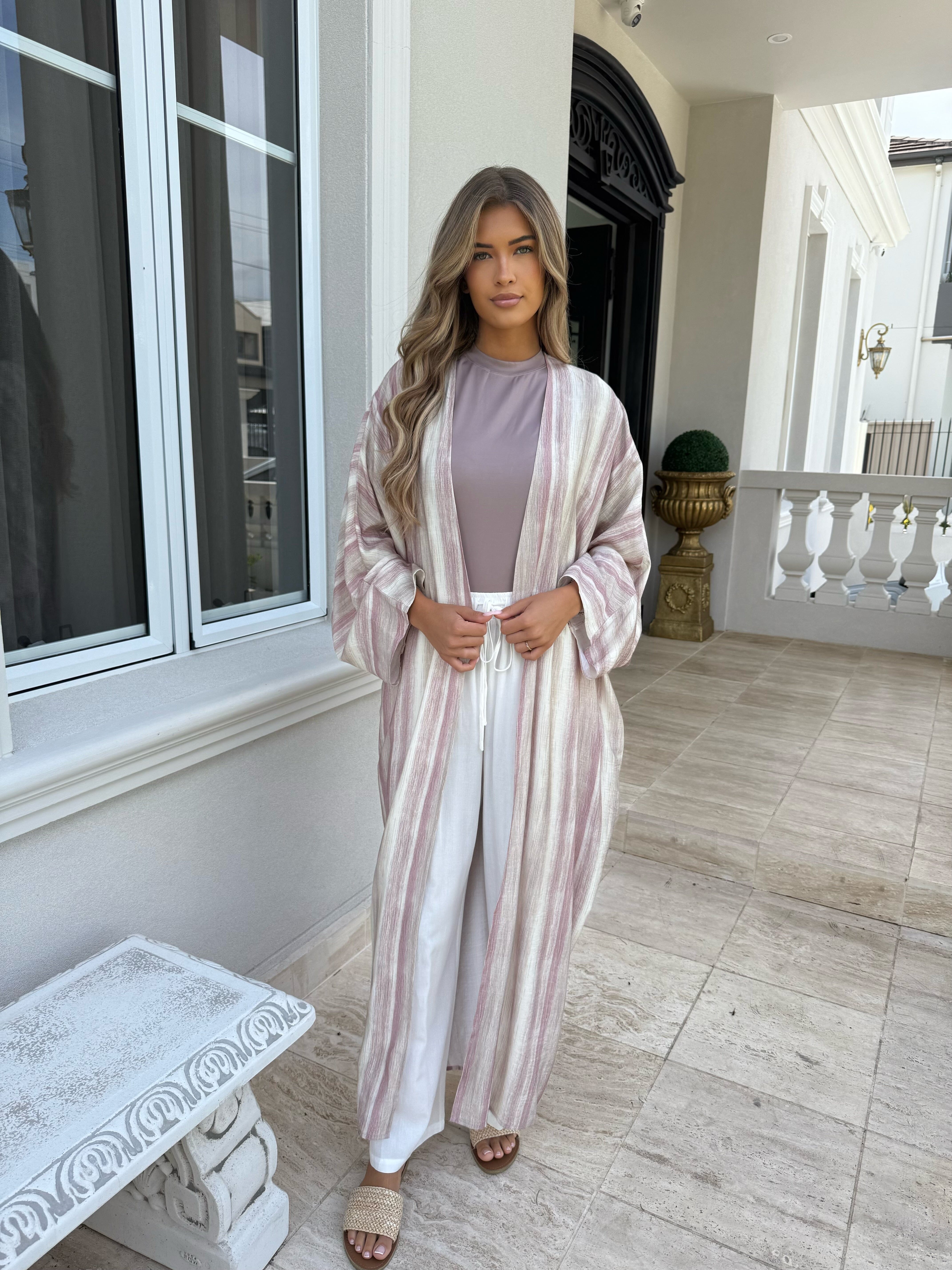 Washed Pink Abaya