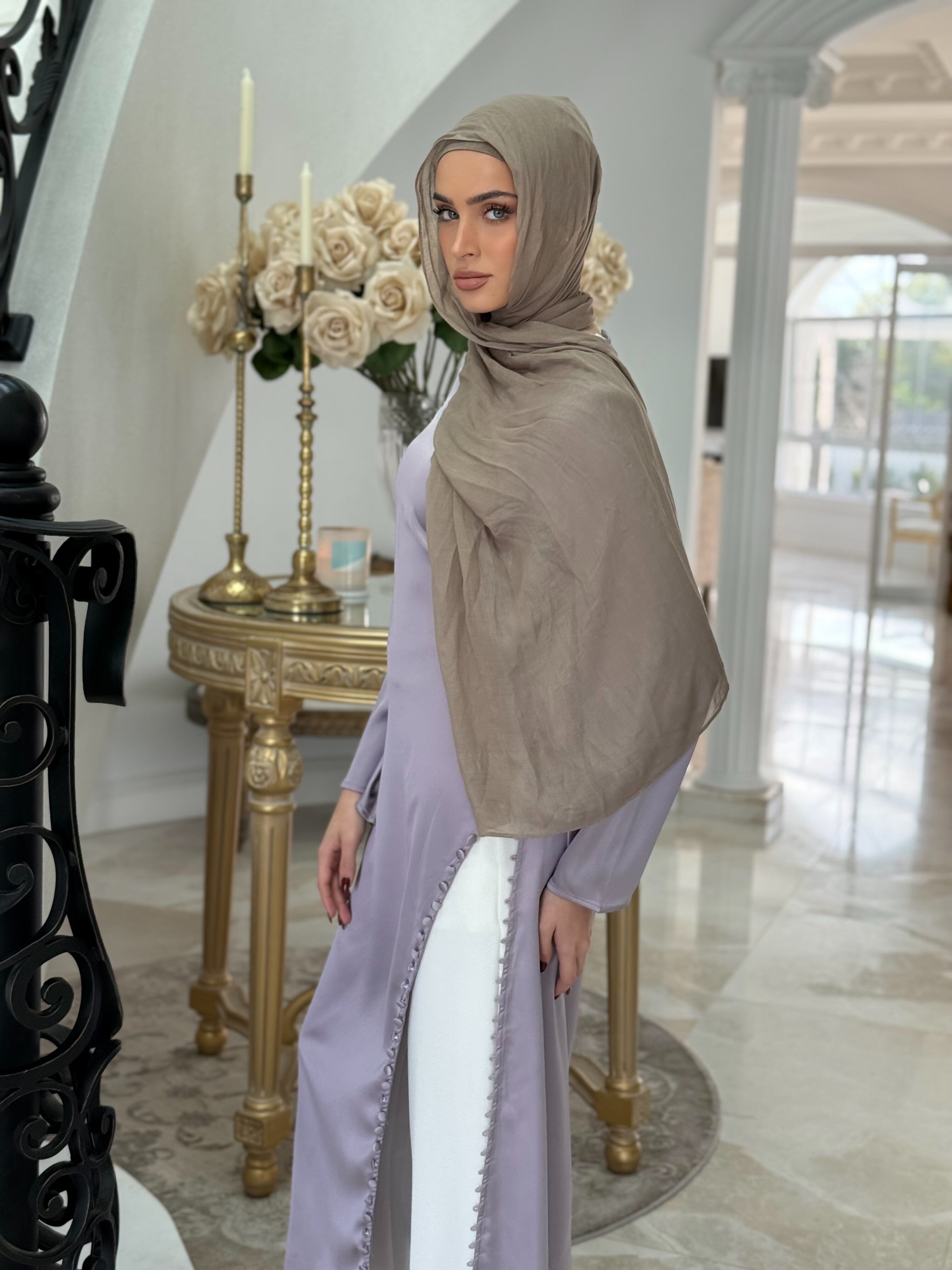 Satin Button Split Tunic