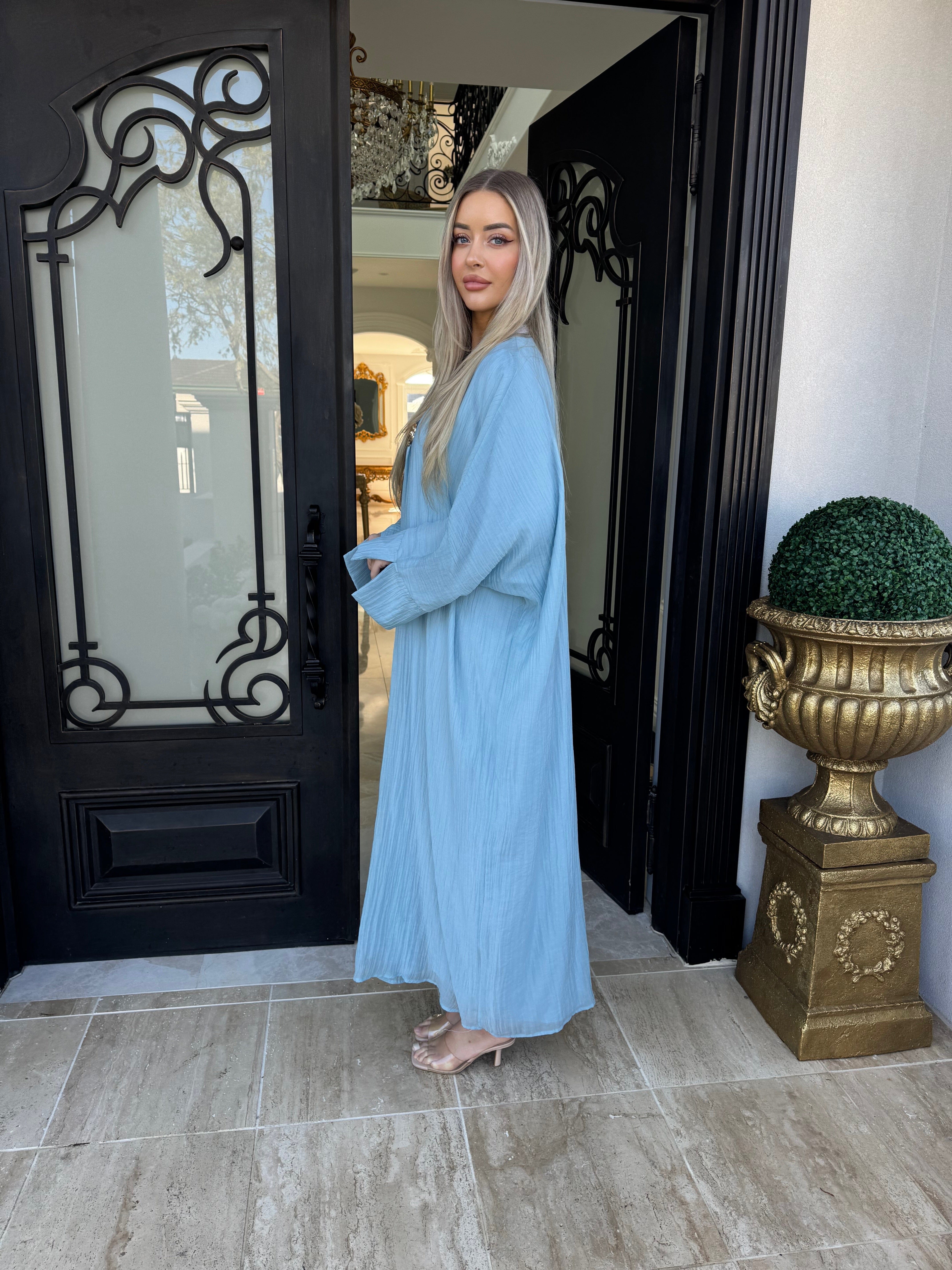 Crinkle Open Abaya