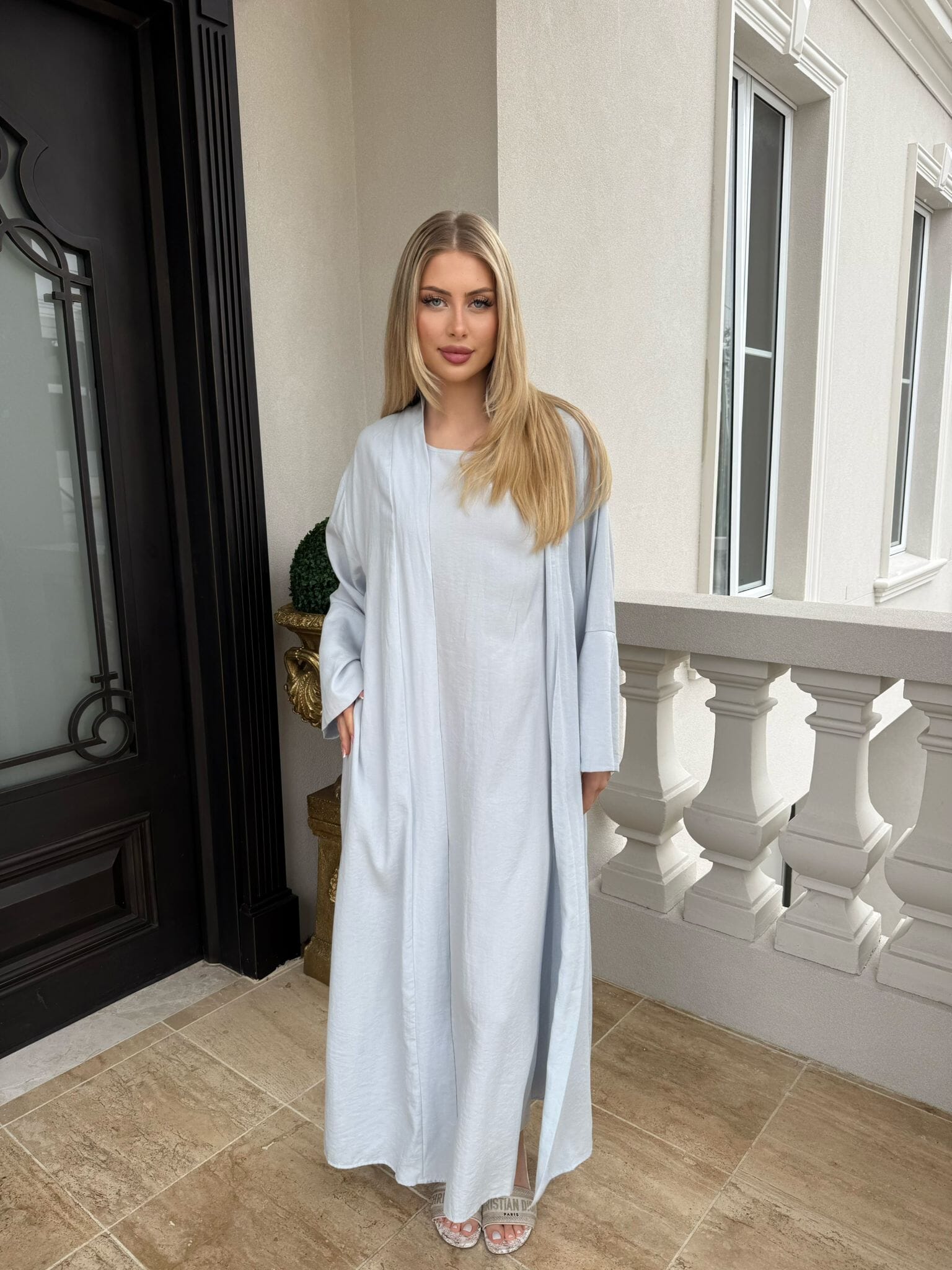 Linen Abaya Set