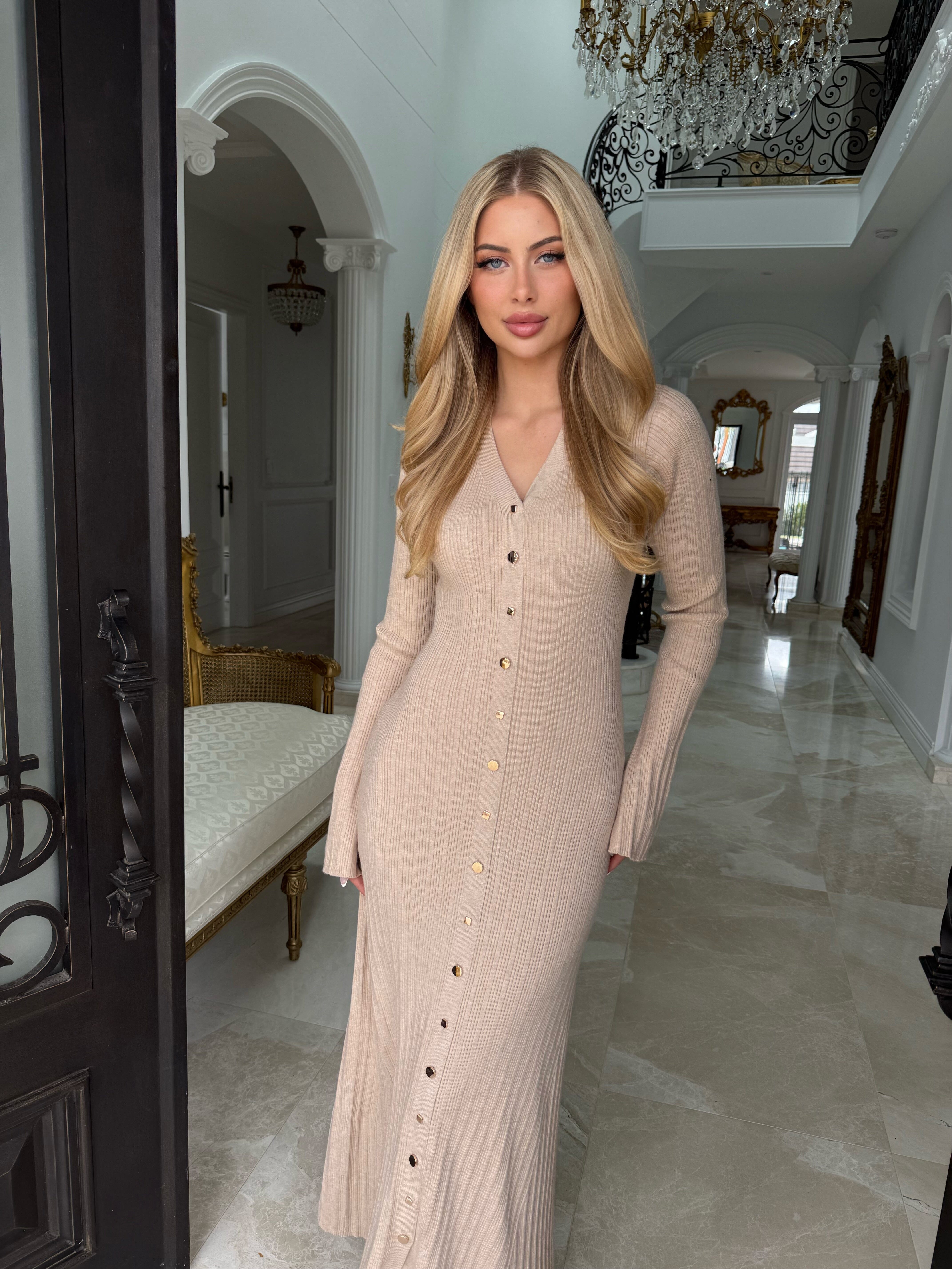 Malak Plain Knitted Dress