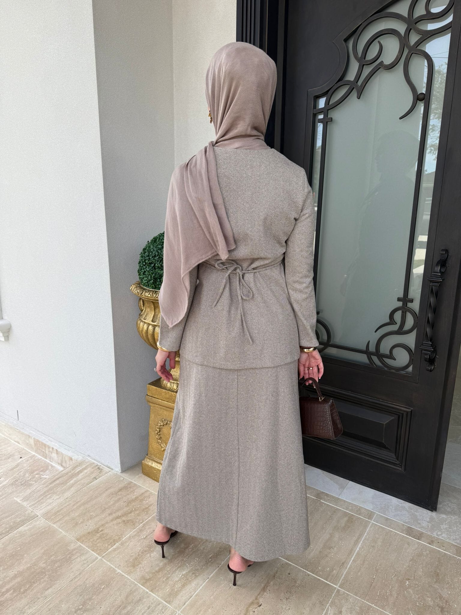 Textured Skirt Set