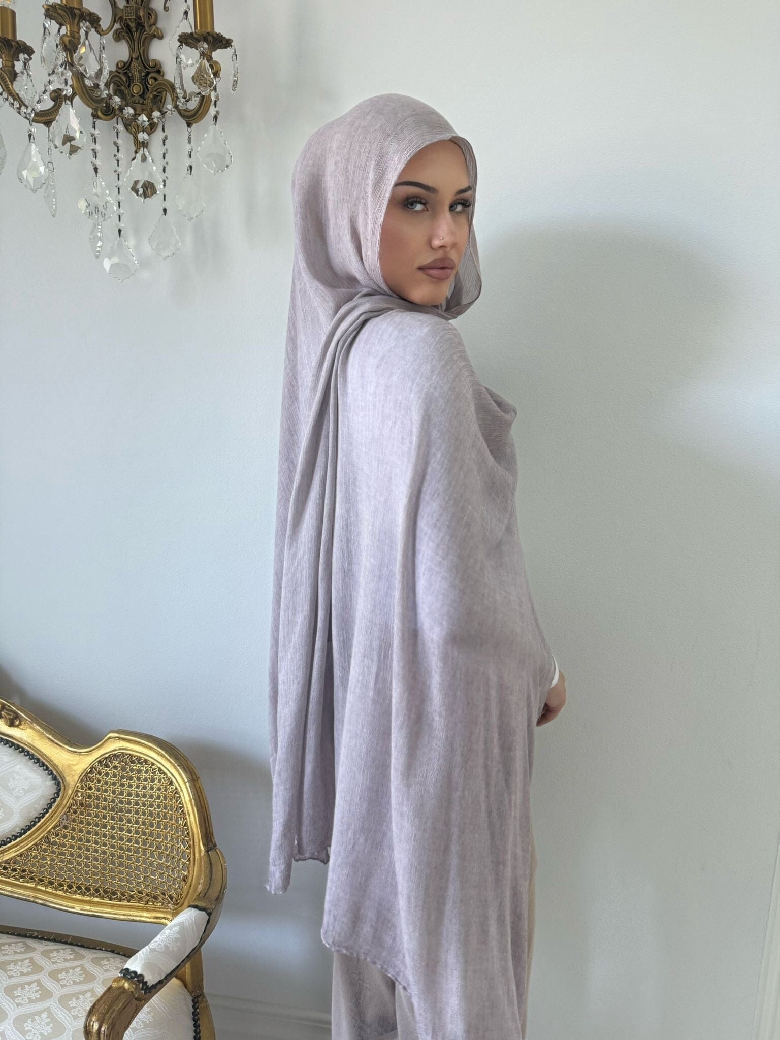 Blush Pleated Shawl