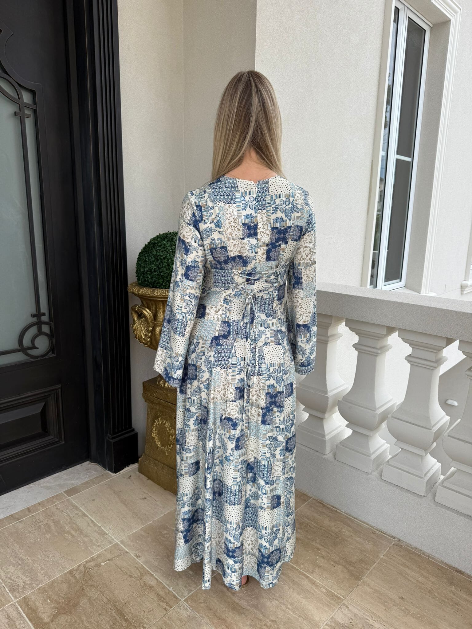 Back Tie Ocean Dress