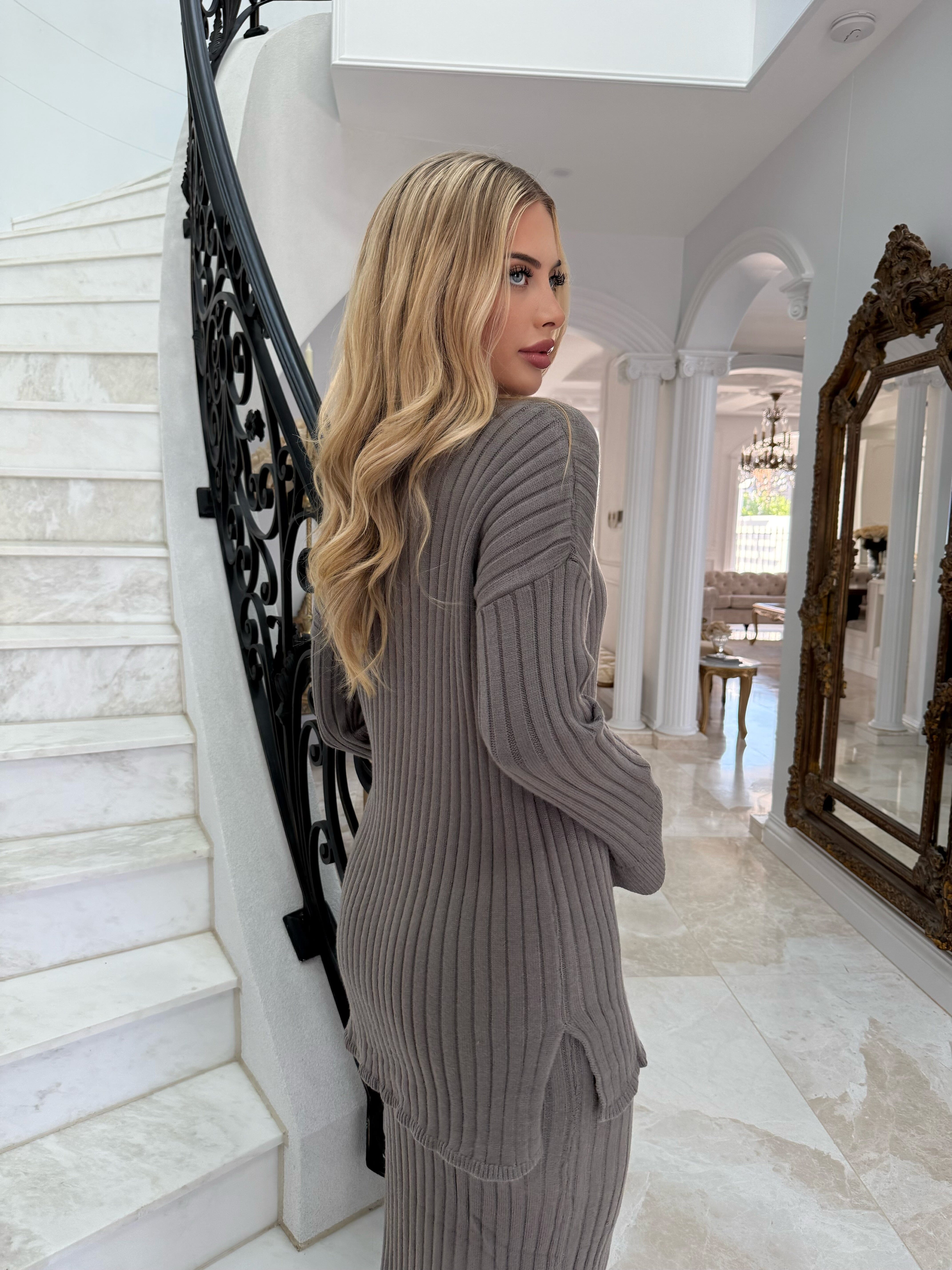 Ribbed Skirt Set