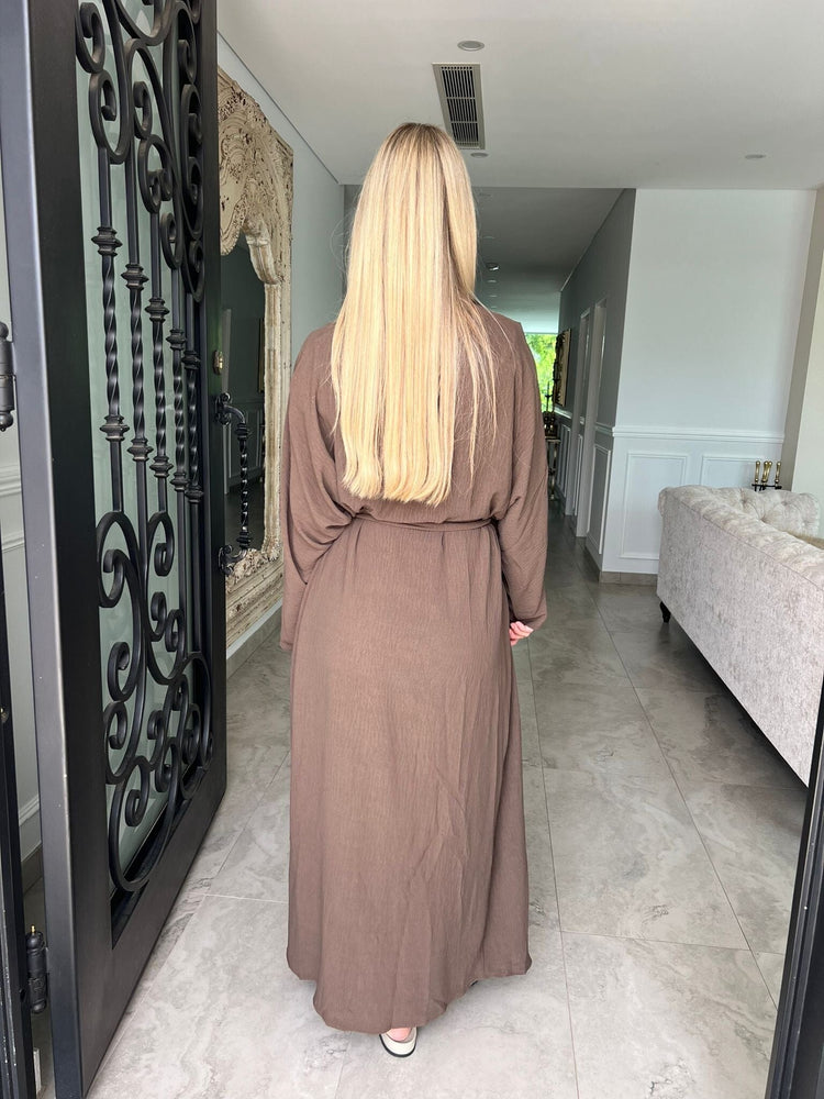 Khaki Brown Abaya Set