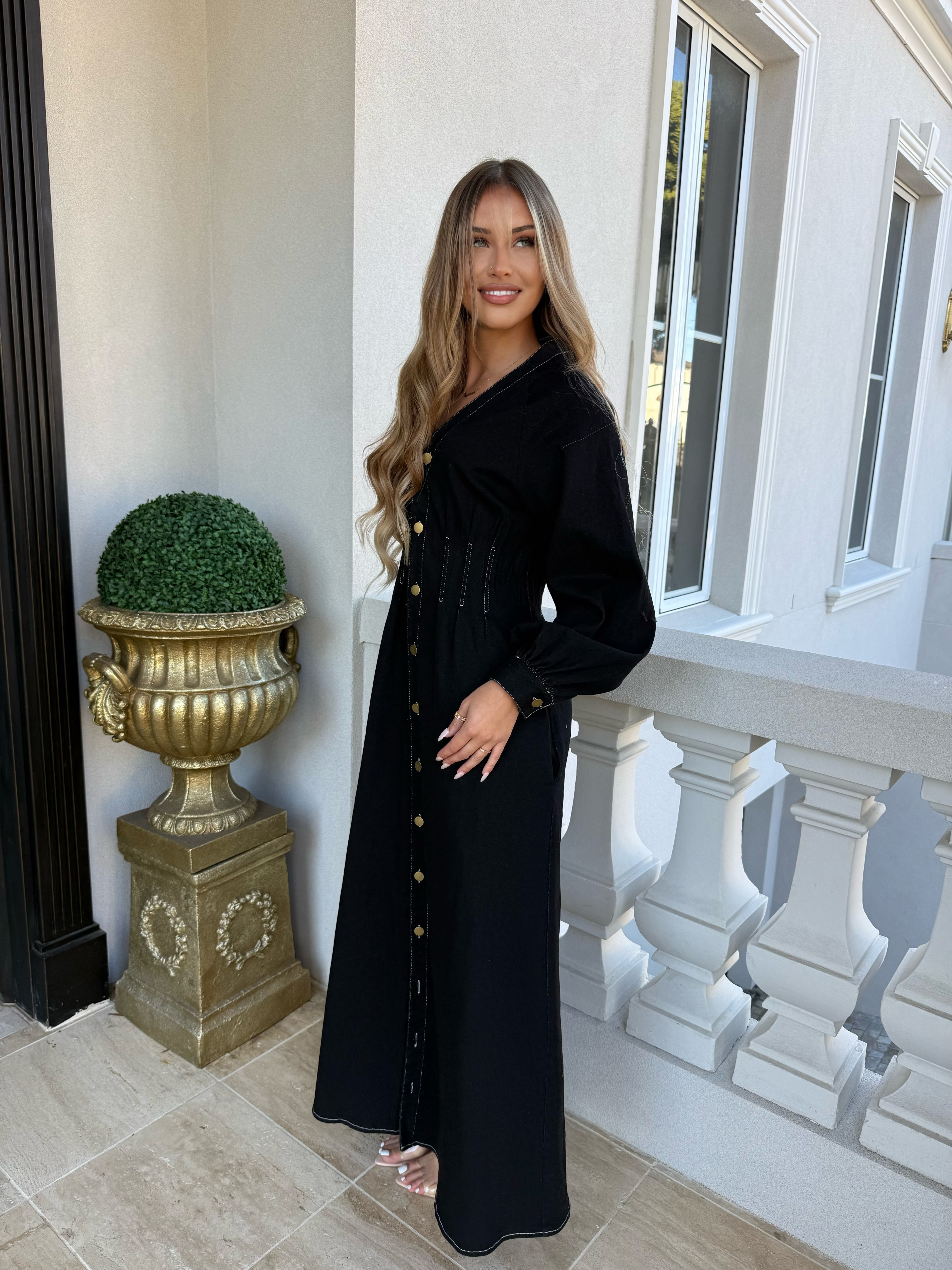 Black Denim Maxi