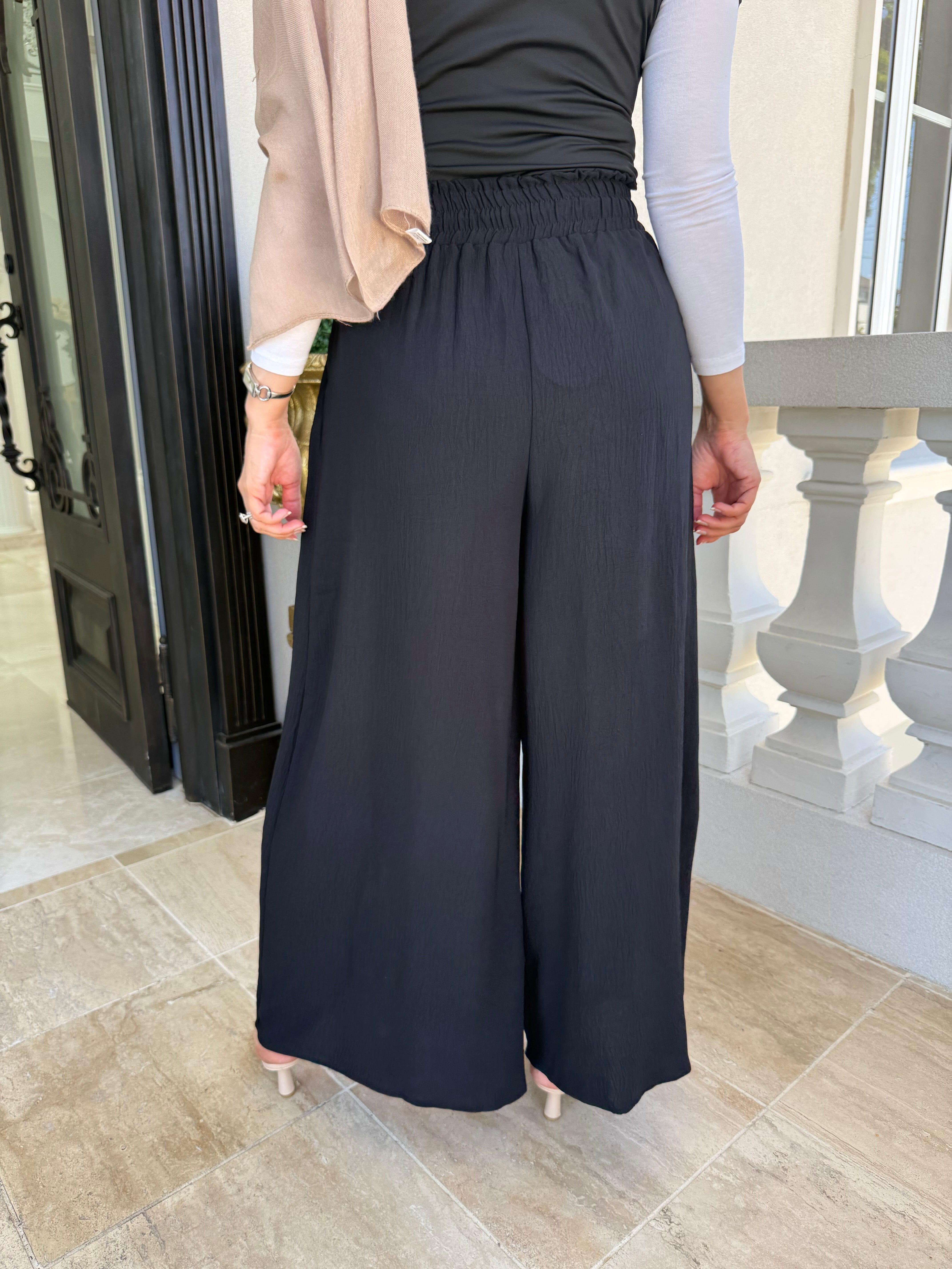 Elastic Wide Pants