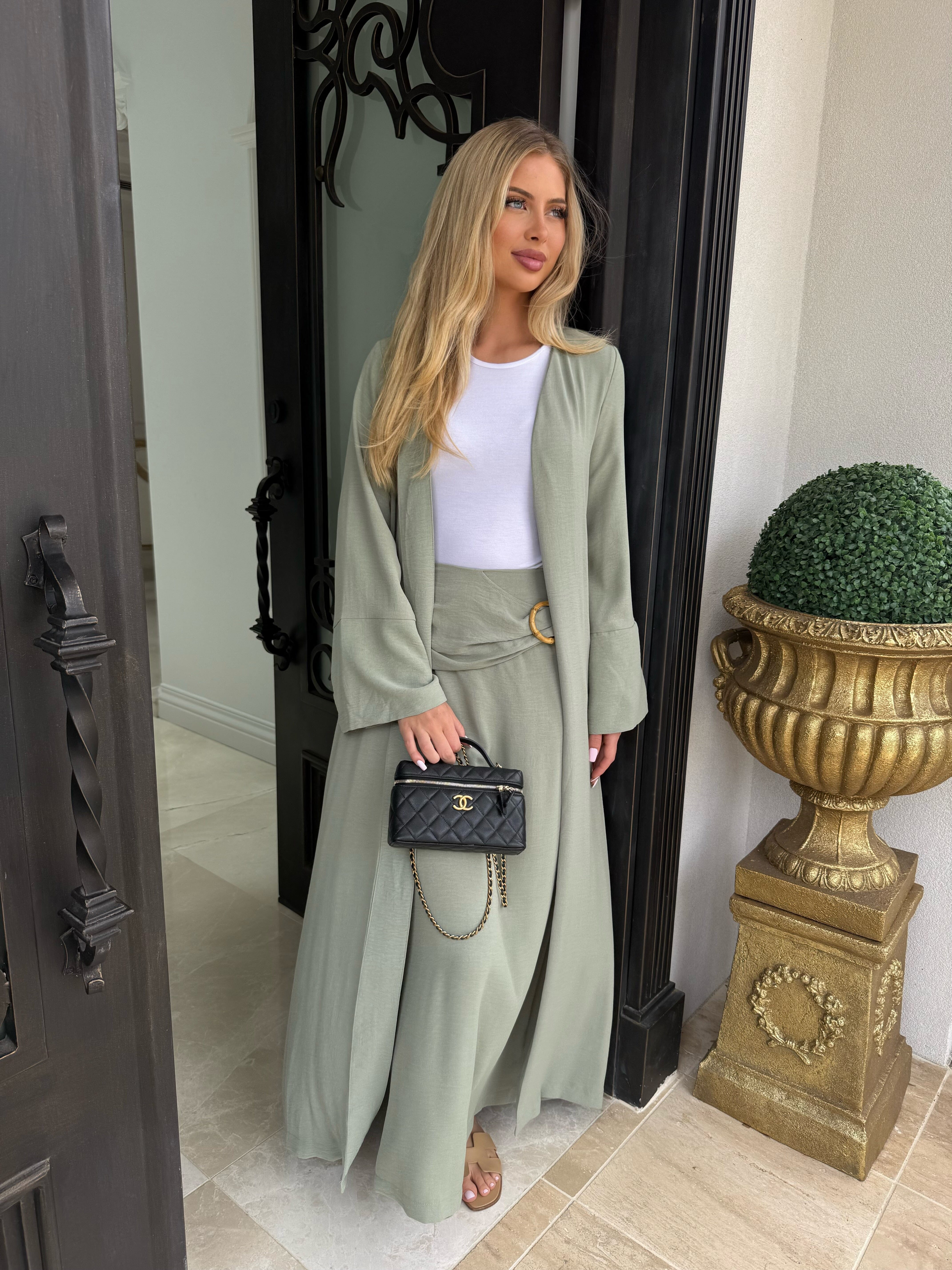 Nour Opened Abaya Set