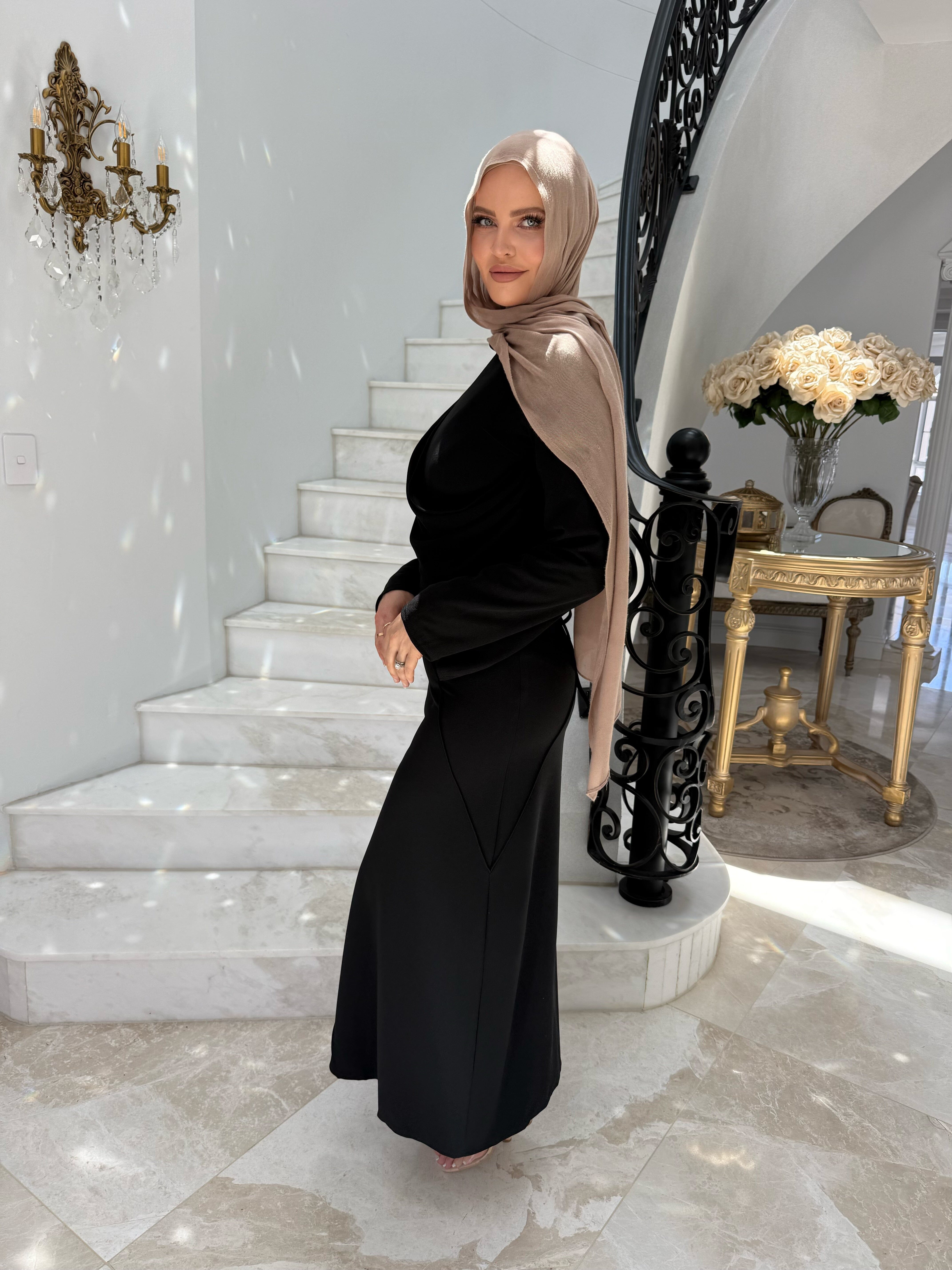 Drape Brooch Dress
