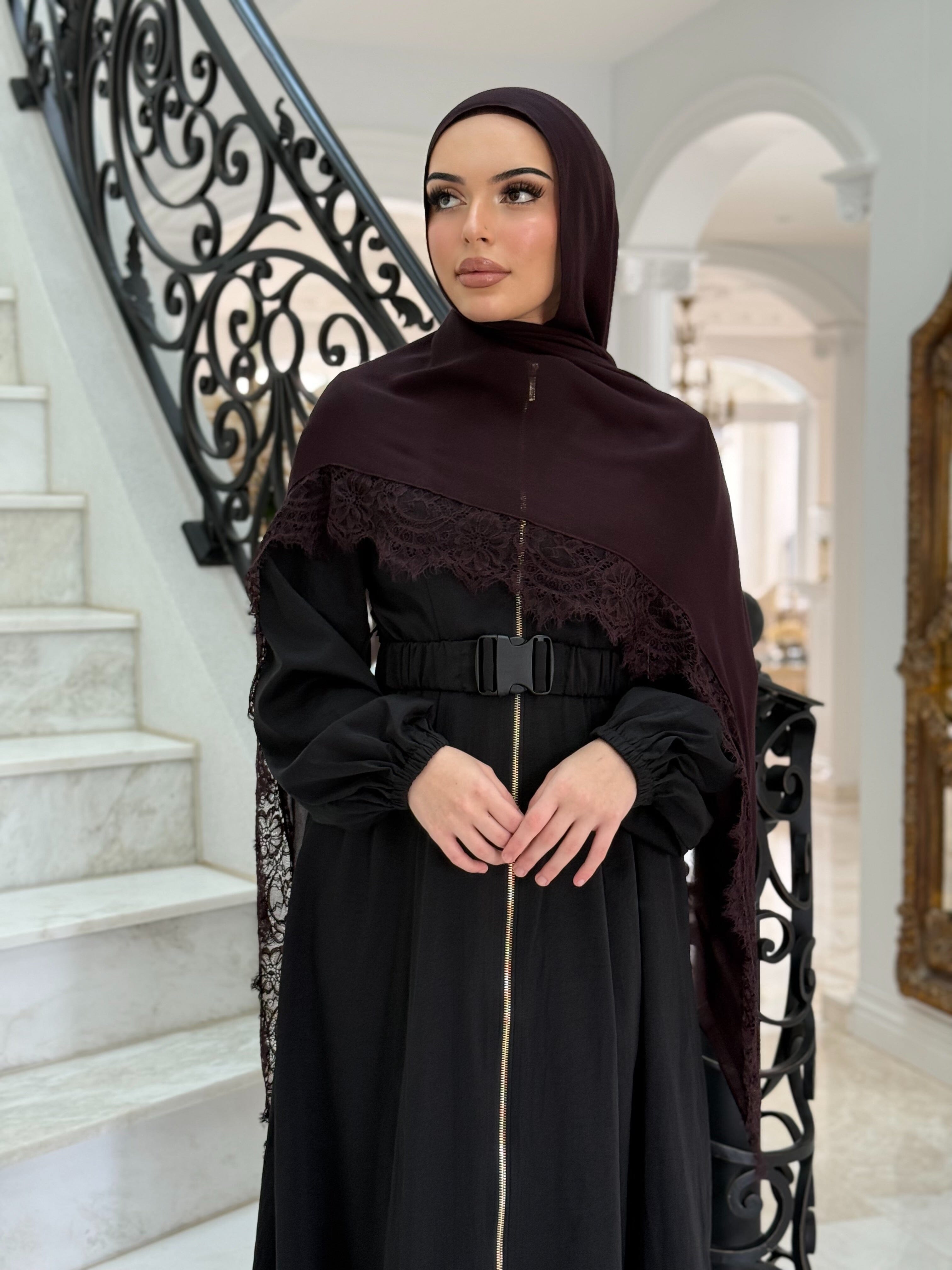 Burgandy Lace Modal Shawl