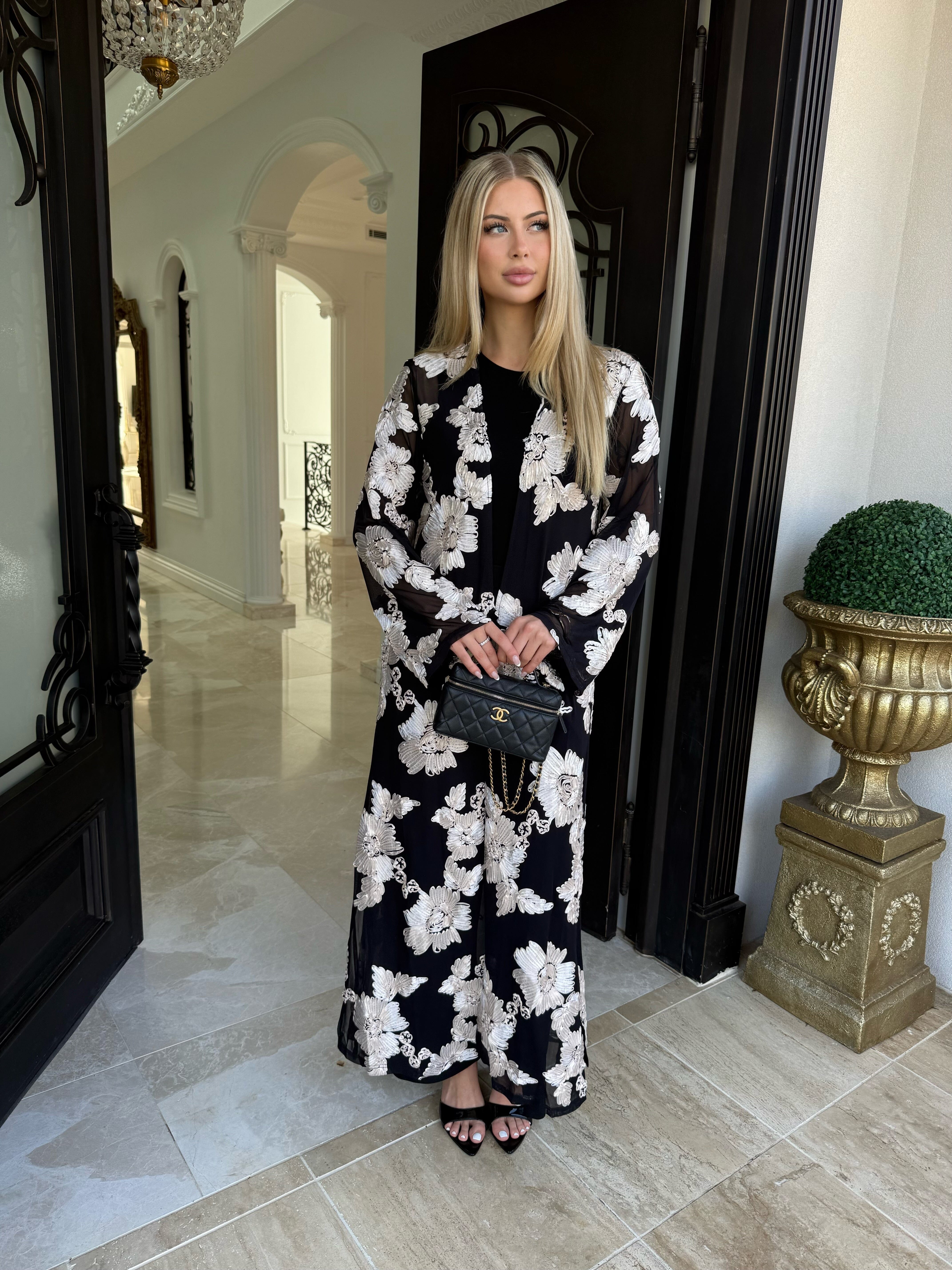 Flower Embroidery Cape