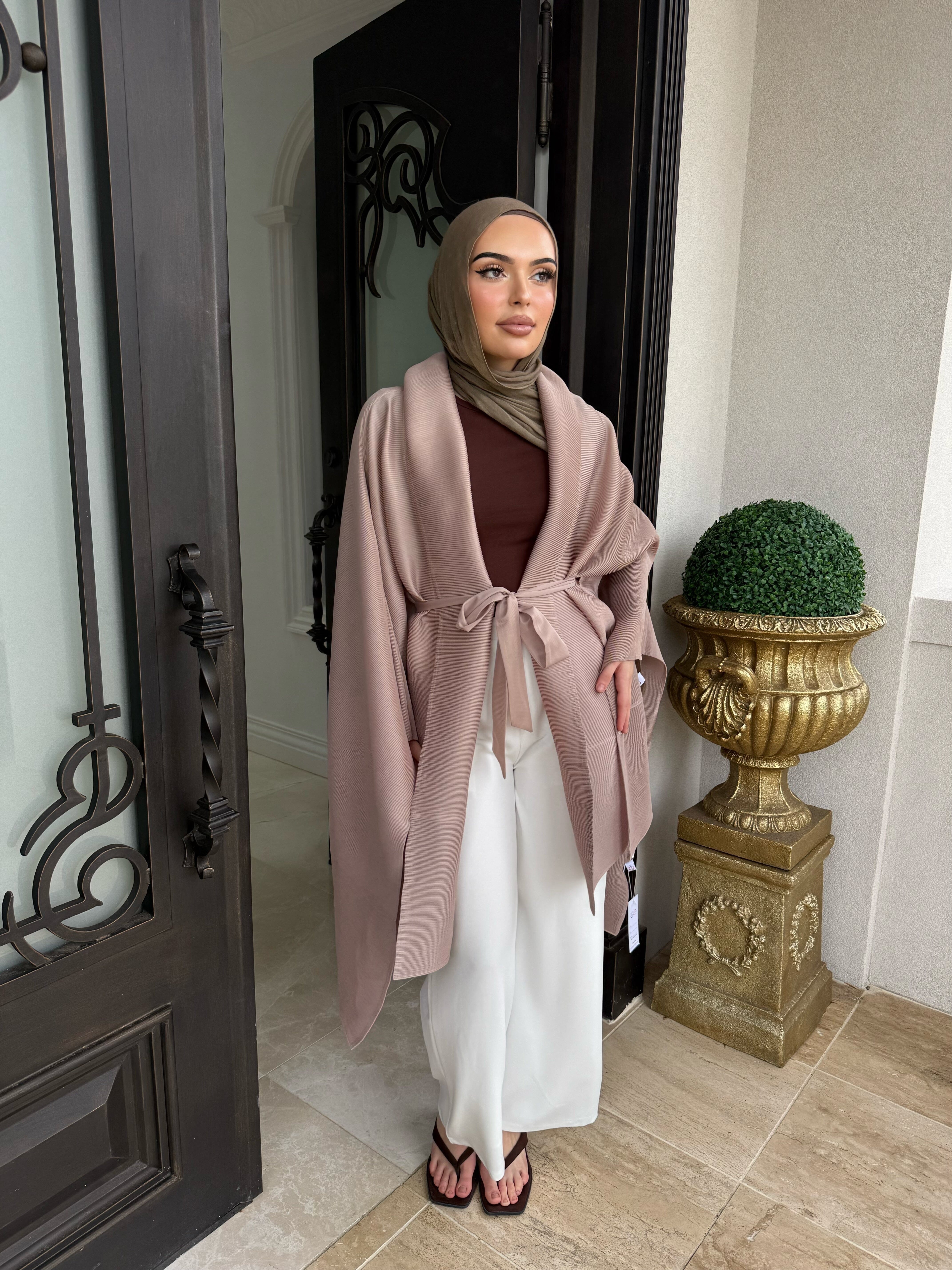 Pleated Waterfall Cape