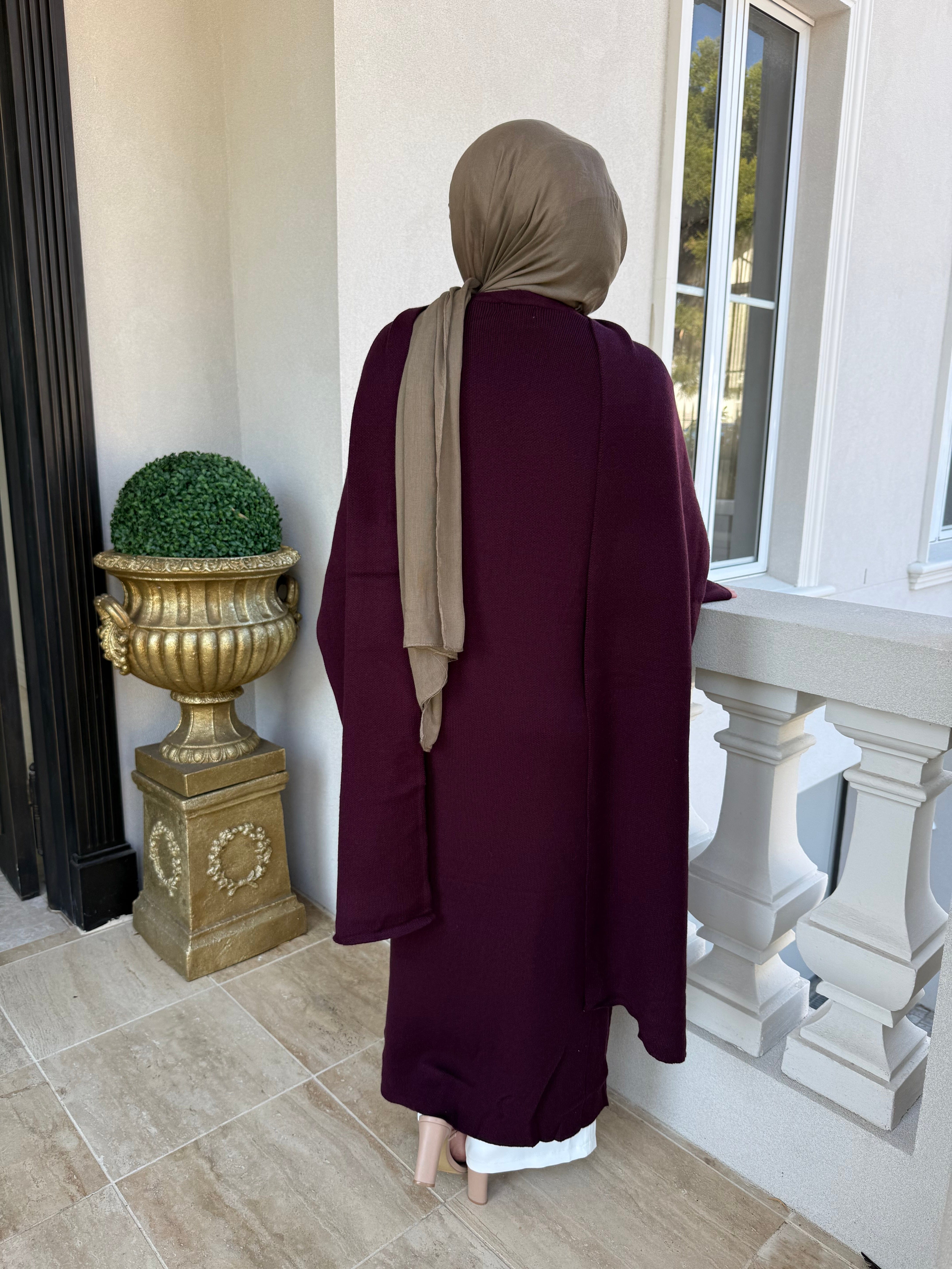 Shawl Knit Abaya