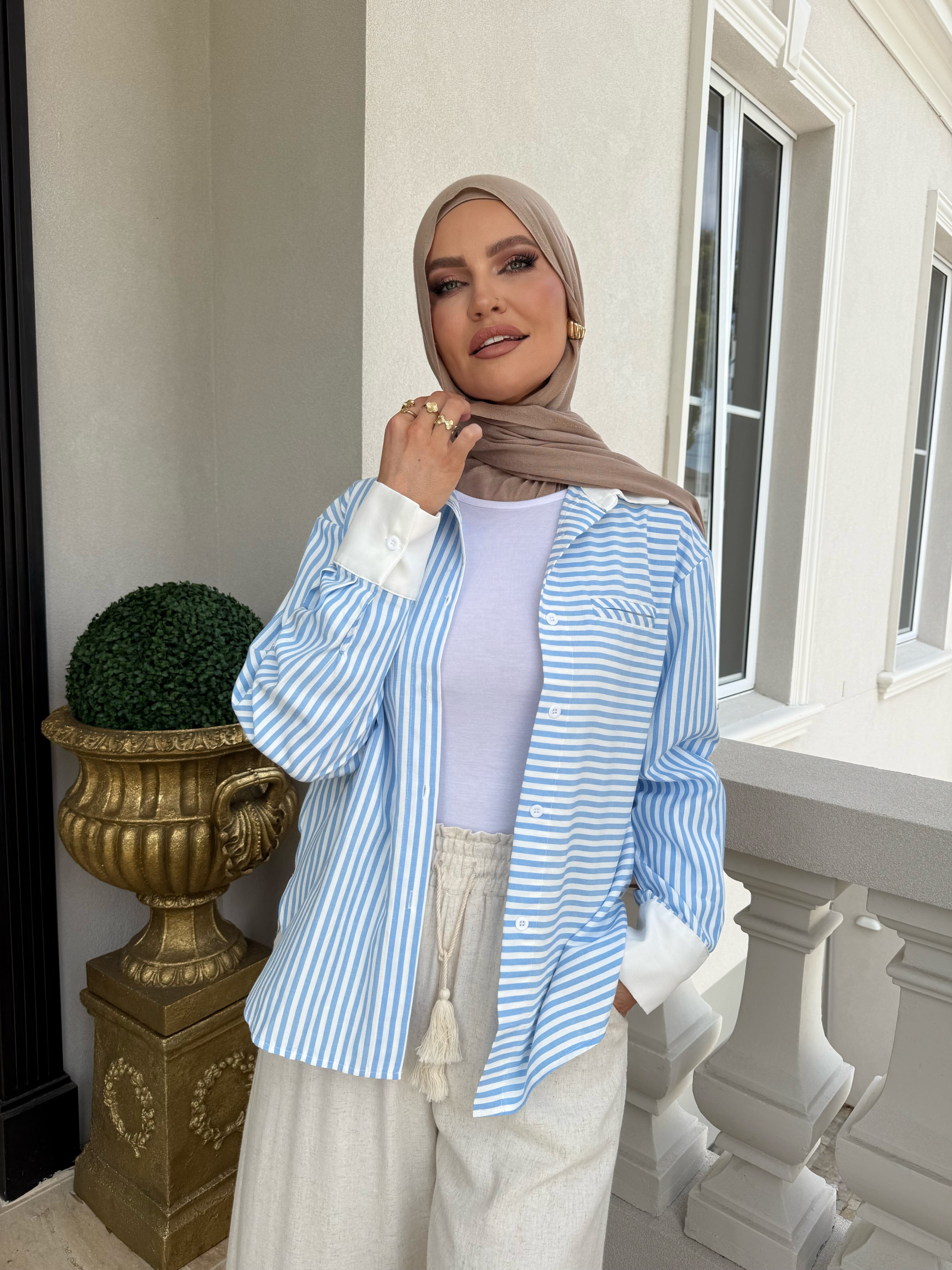 Baby Blue Stripe Shirt