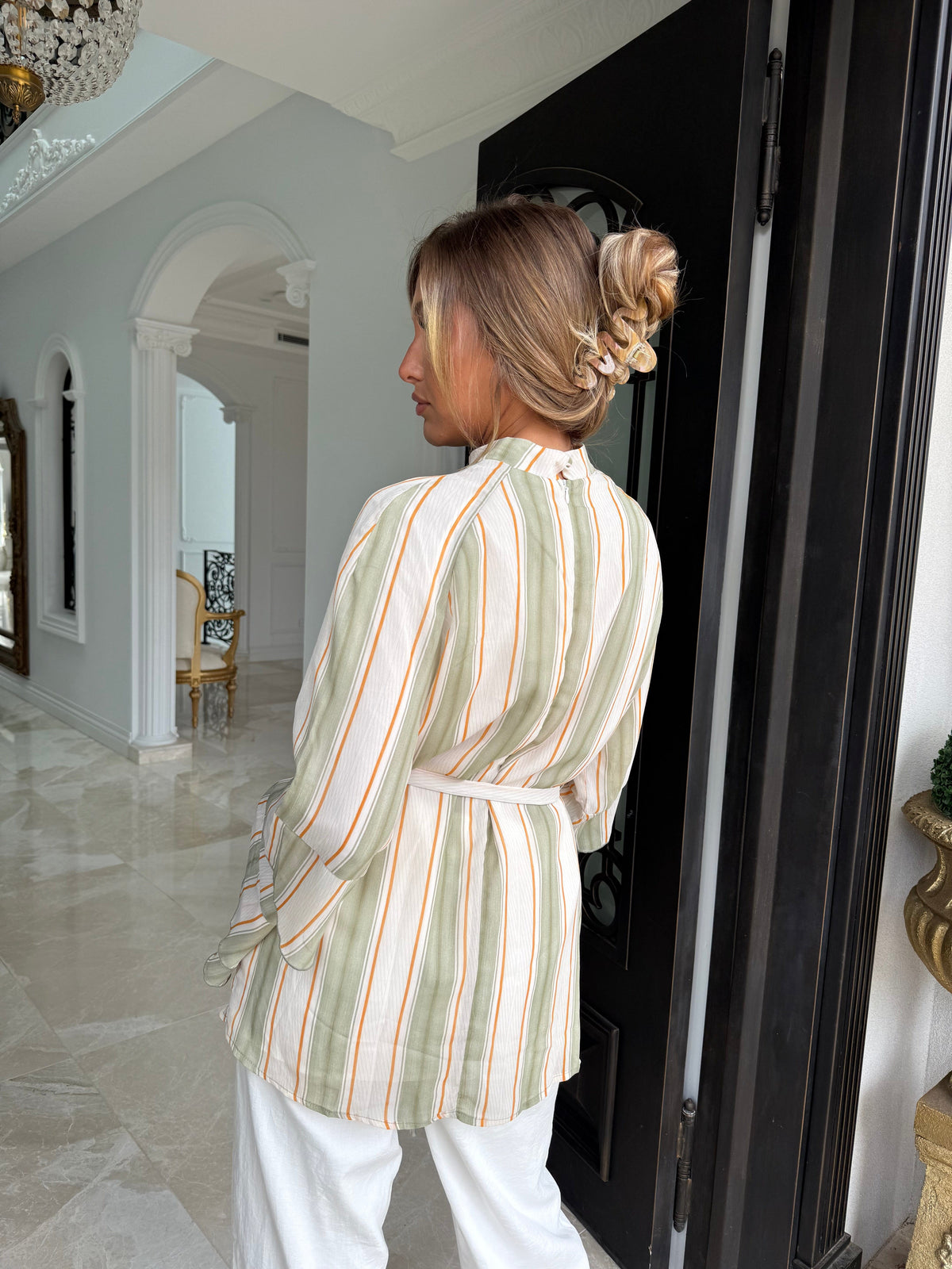 Striped Chiffon Blouse