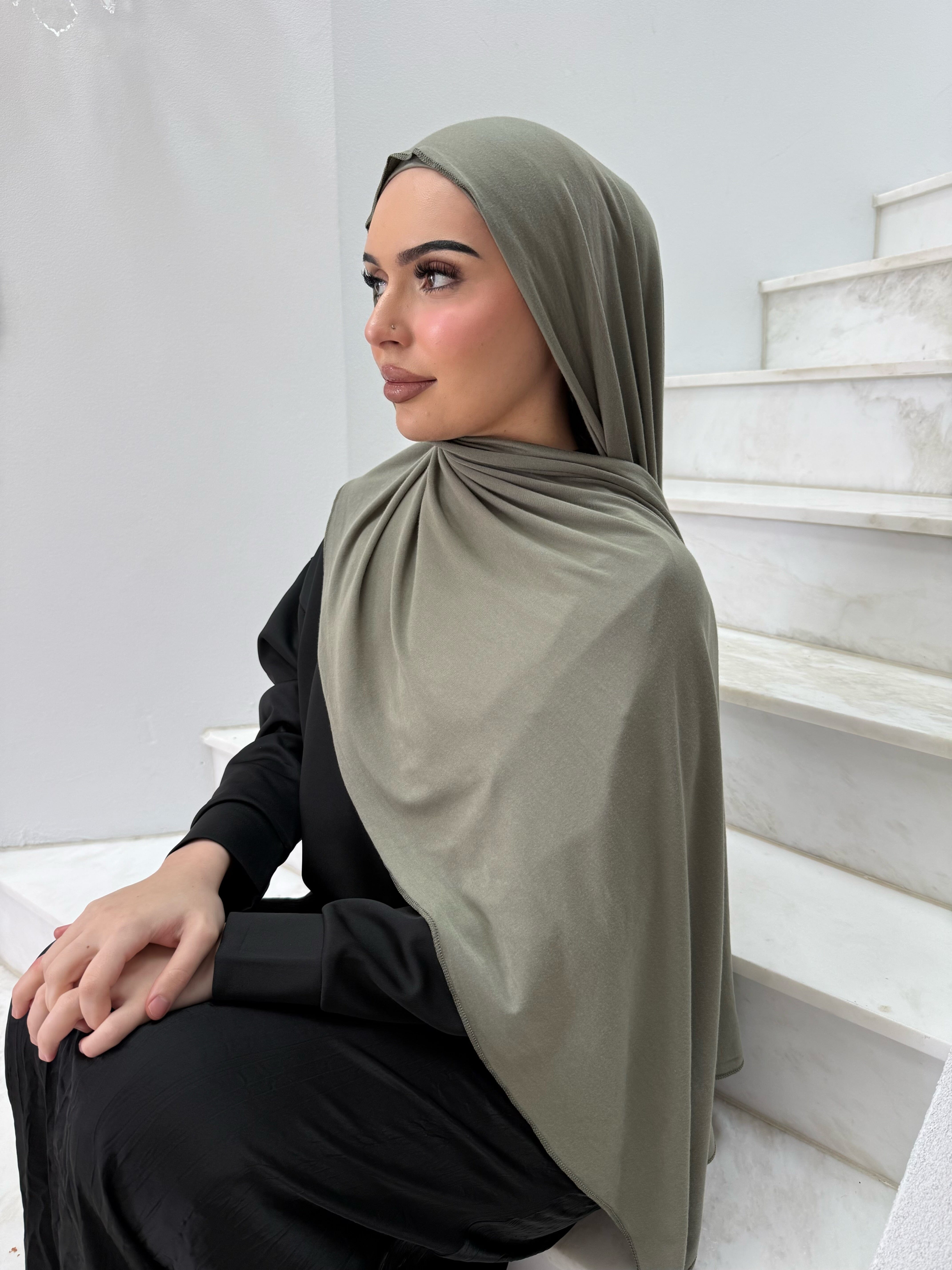 Khaki Liquid Jersey Set