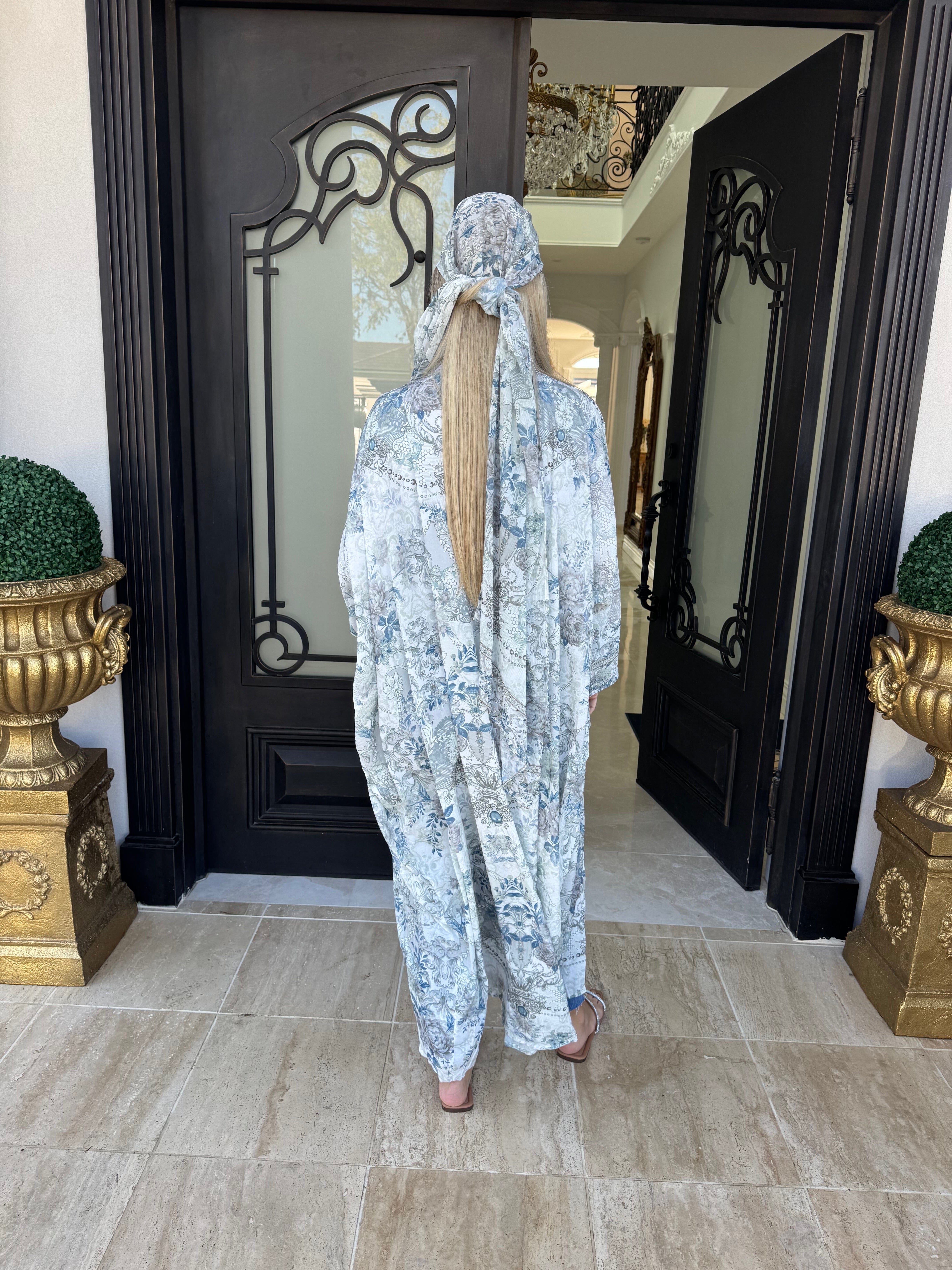 Ocean Beaded Abaya