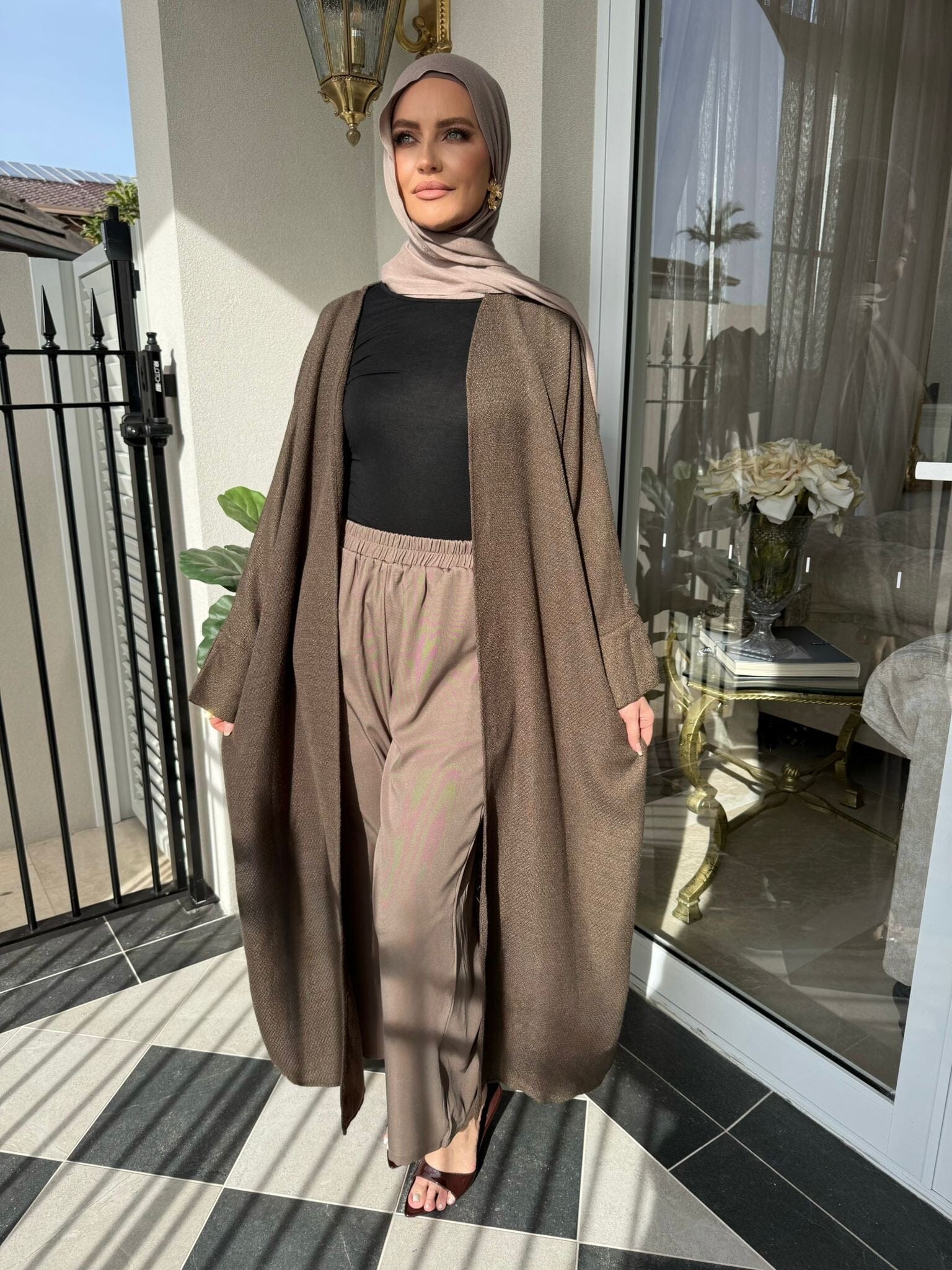 Tweed Abaya Kimono