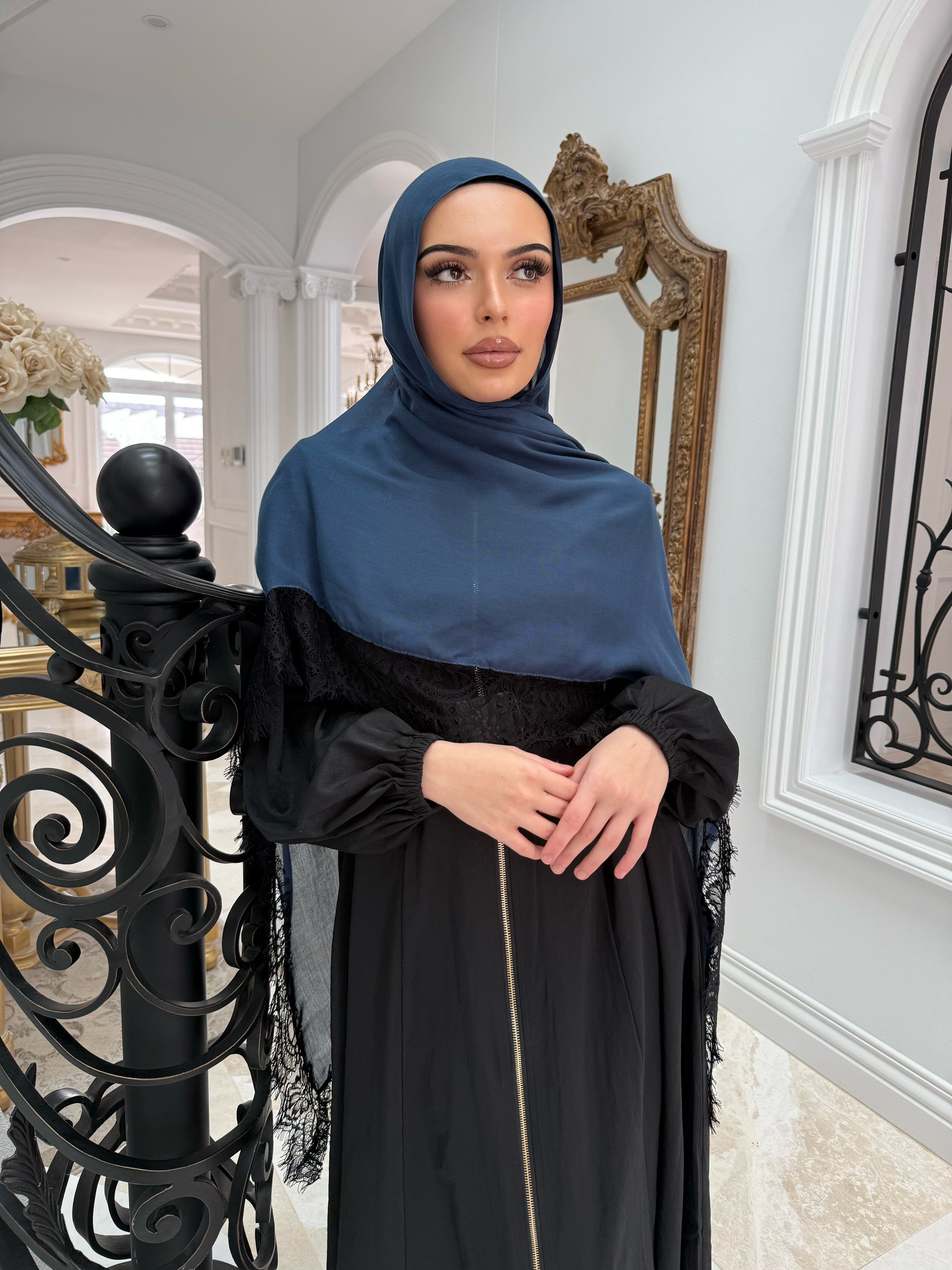 Indigo Lace Modal Shawl