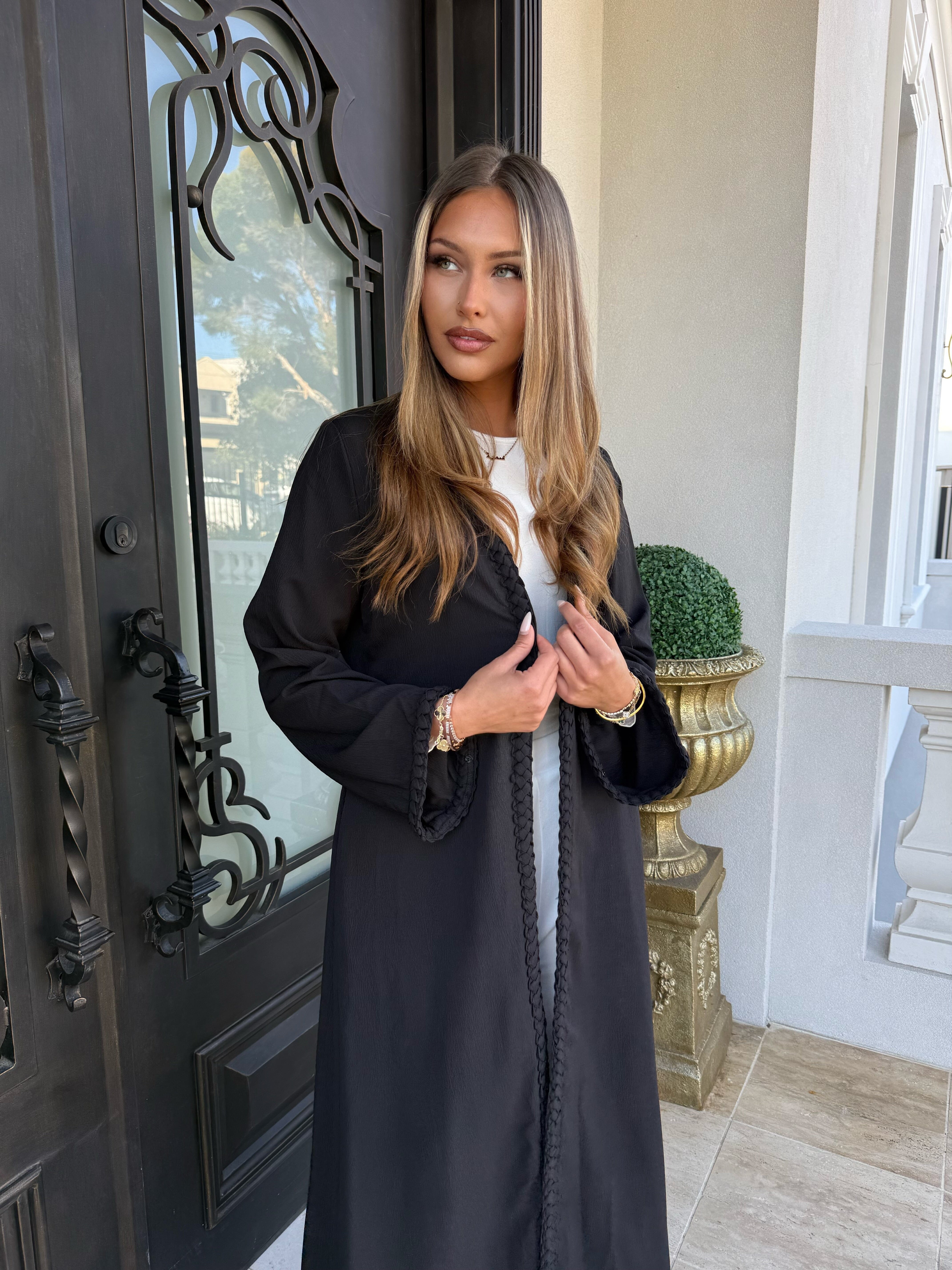 Braided Edge Abaya