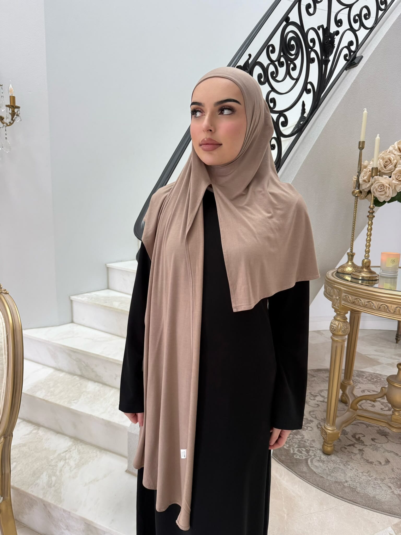 Cappuccino Instant Jersey Shawl