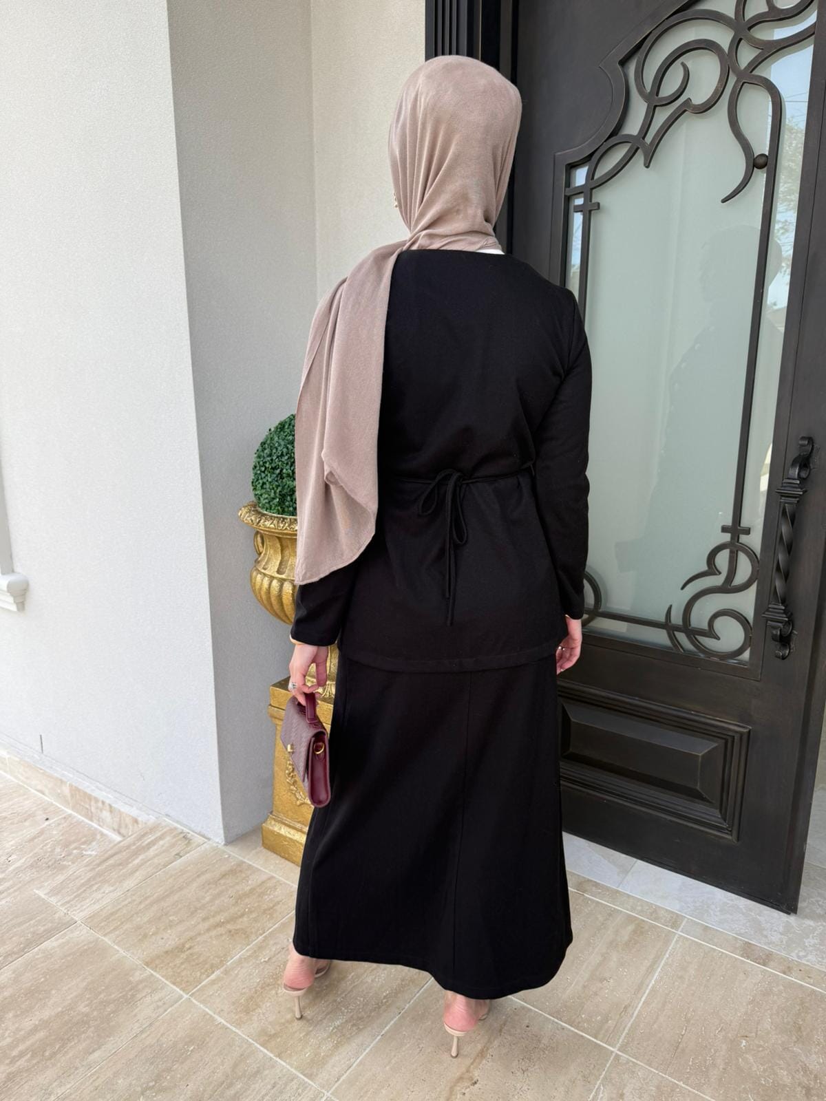 Textured Skirt Set