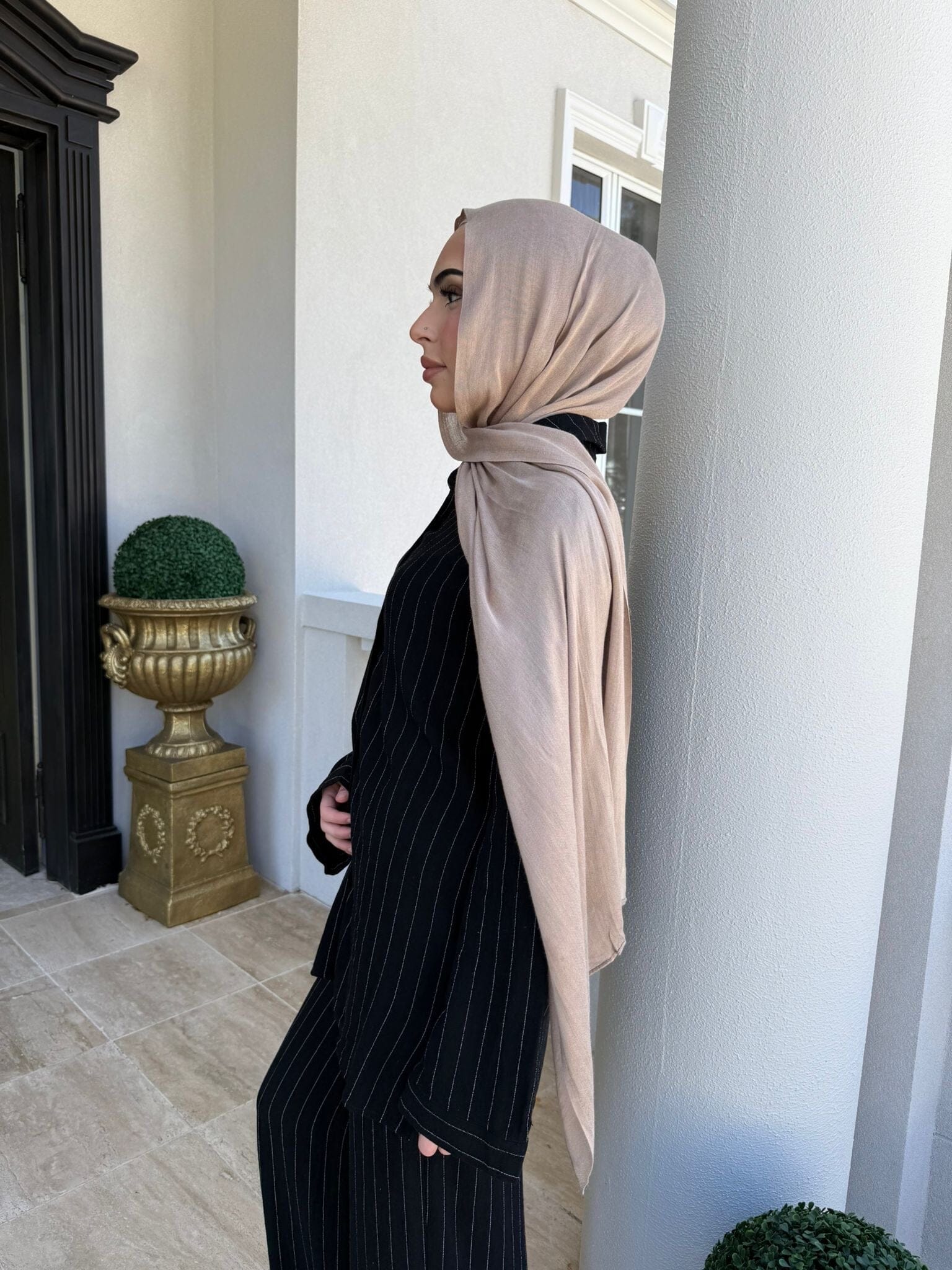 Pinstripe Linen Set