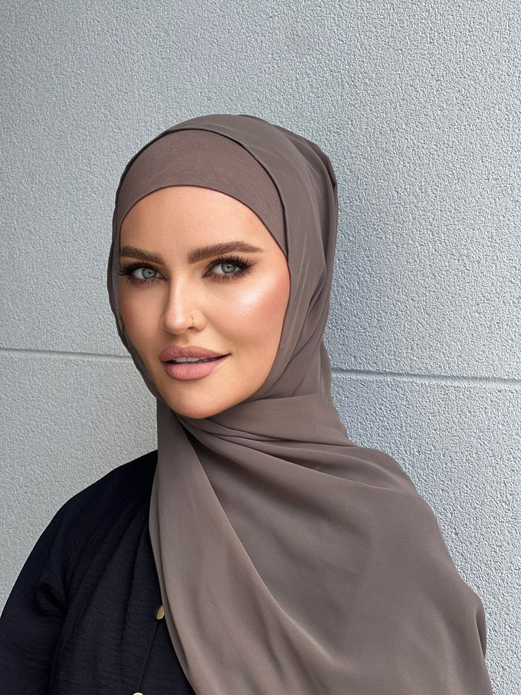 Toffee Chiffon Hijab Set
