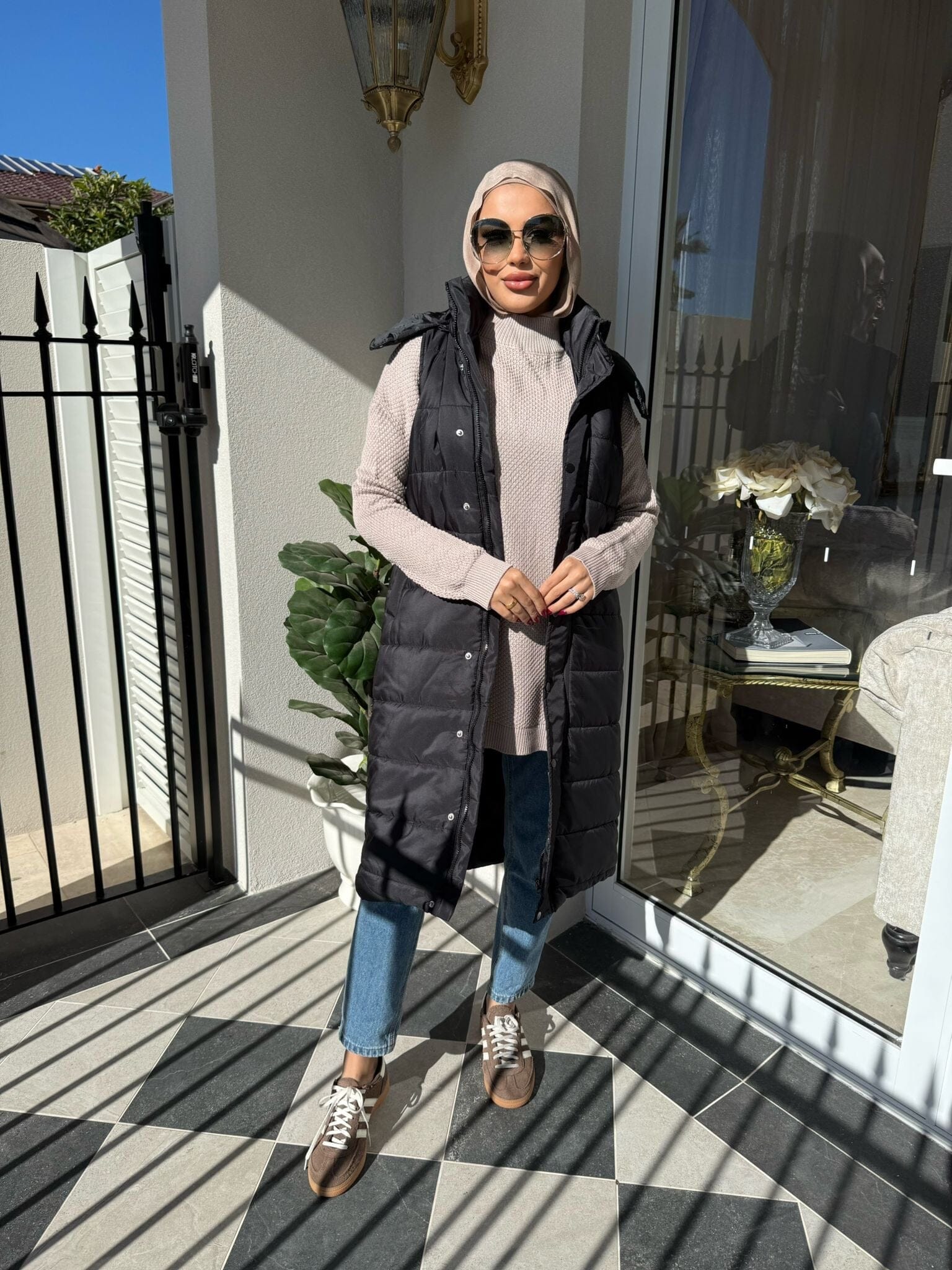 Button puffer vest