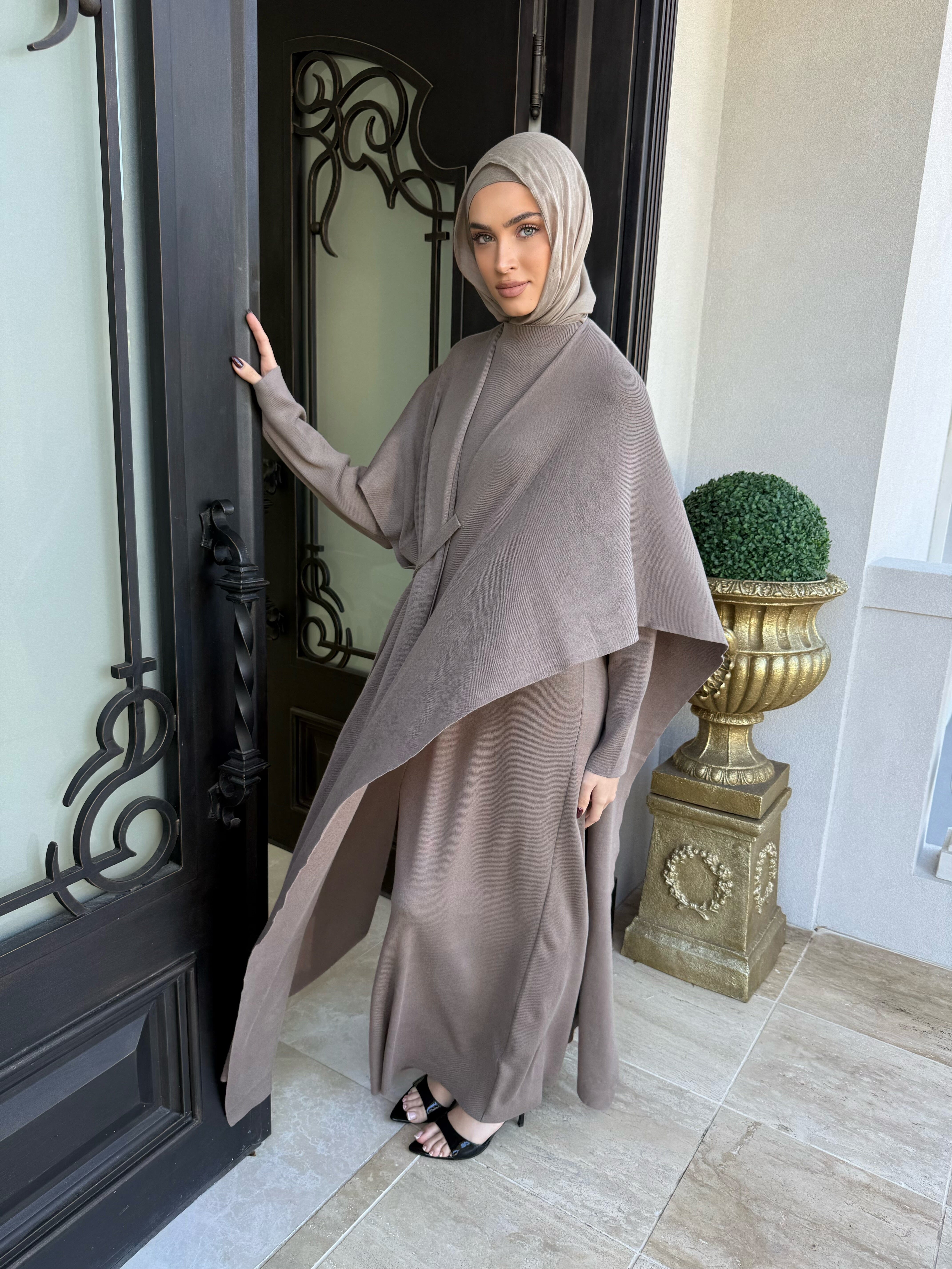 Wrap Drape Knit Set