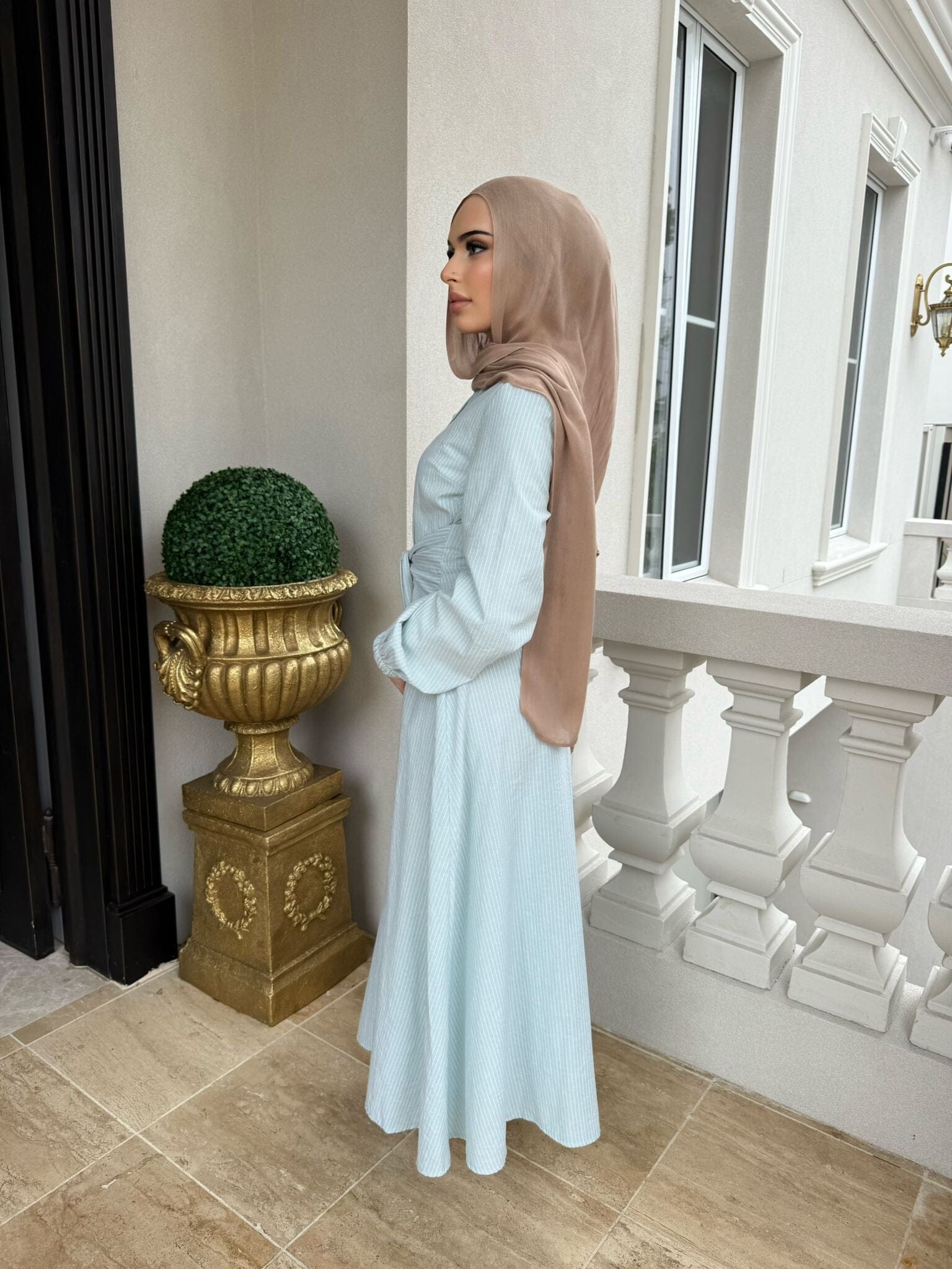 Pin Stripe Bow Dress