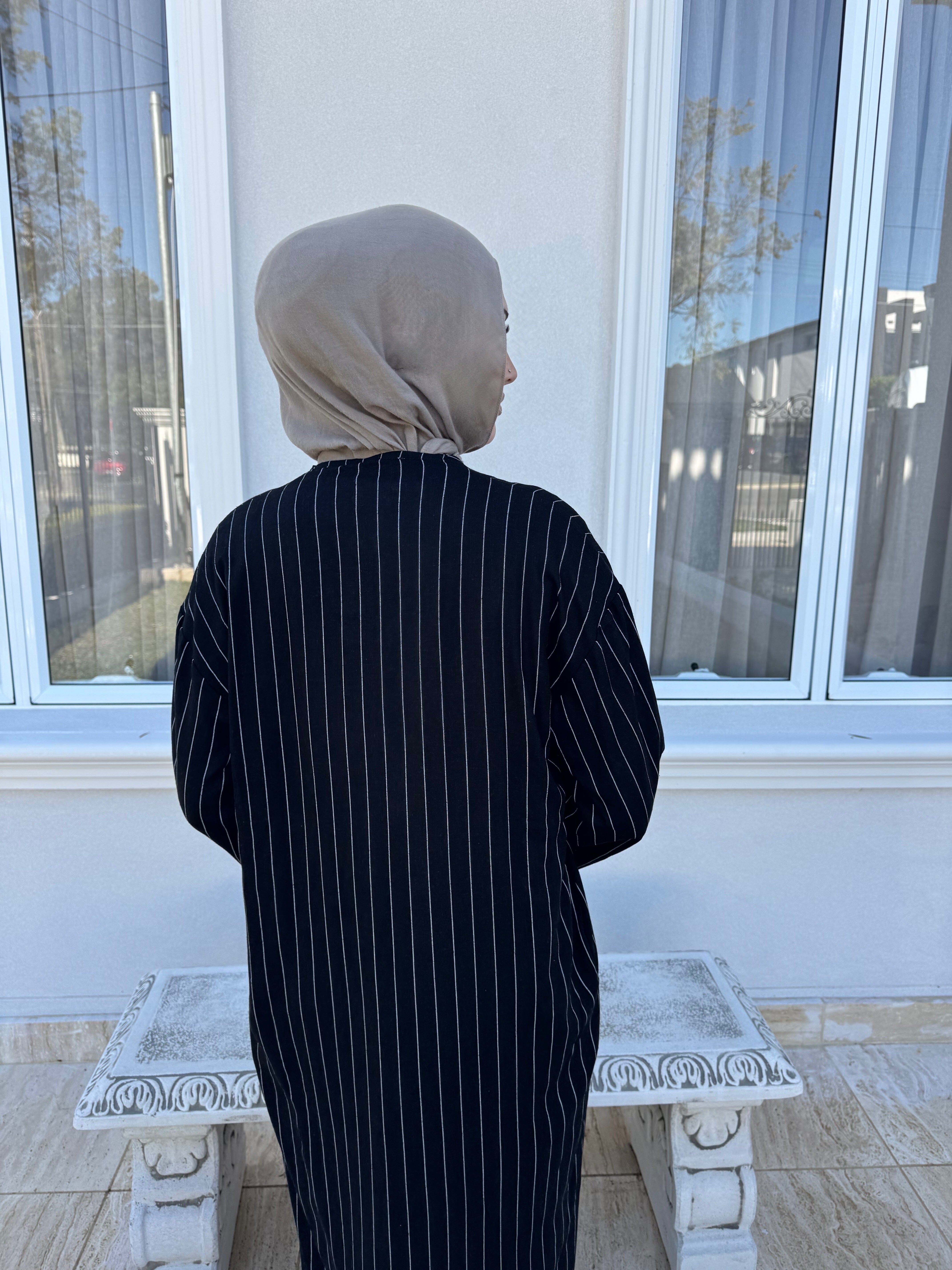 Stripe Linen Kimono