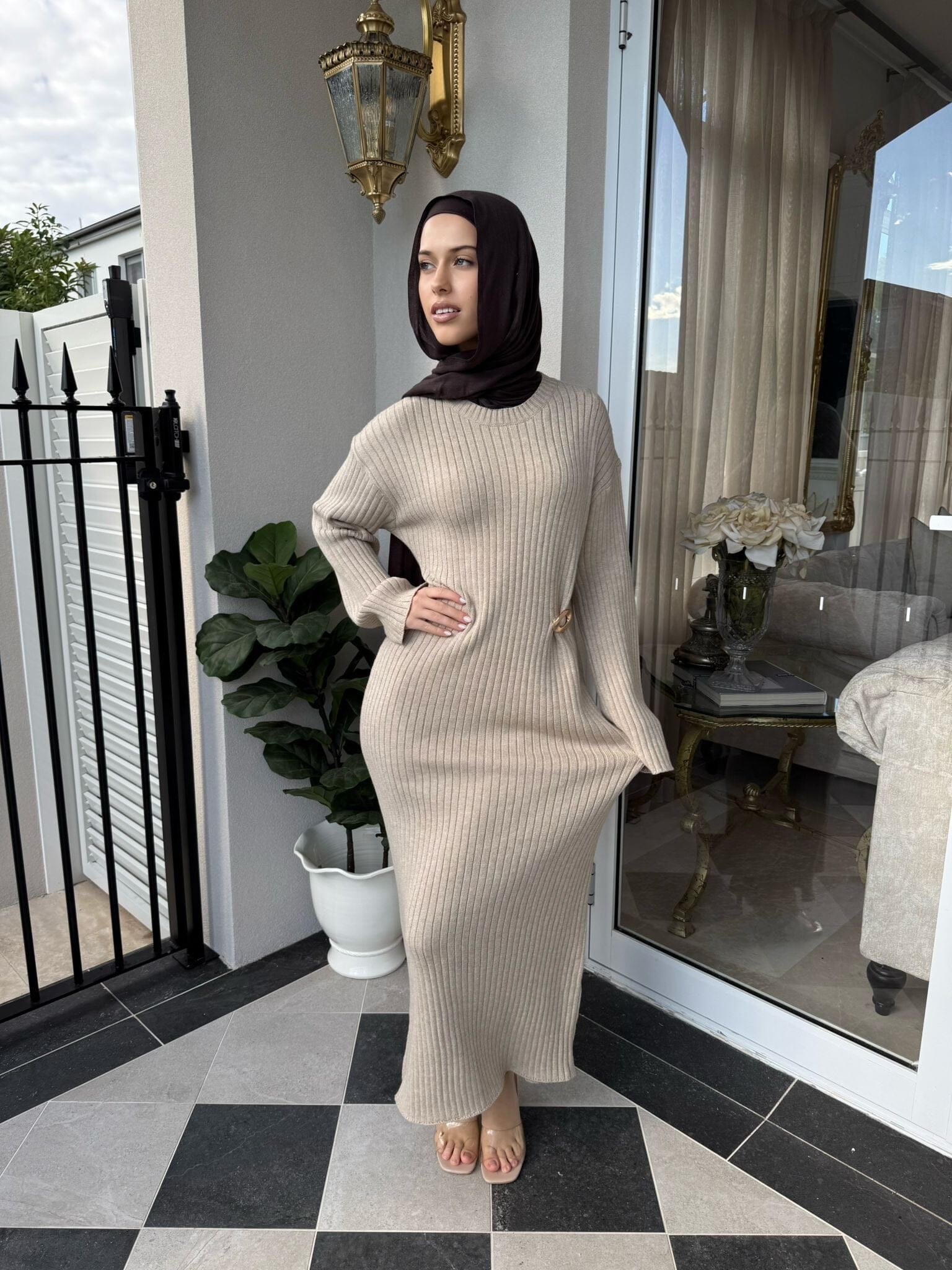 Knit Brooch Dress