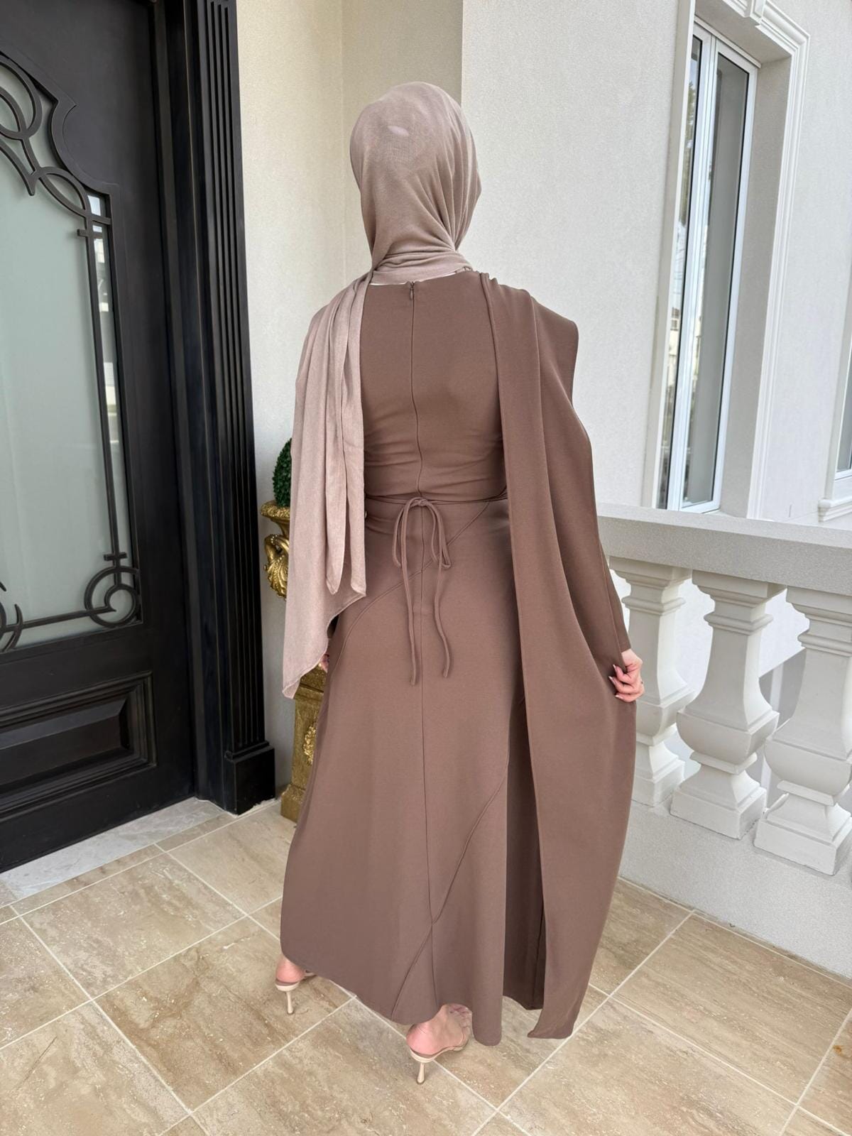 Drape Brooch Dress