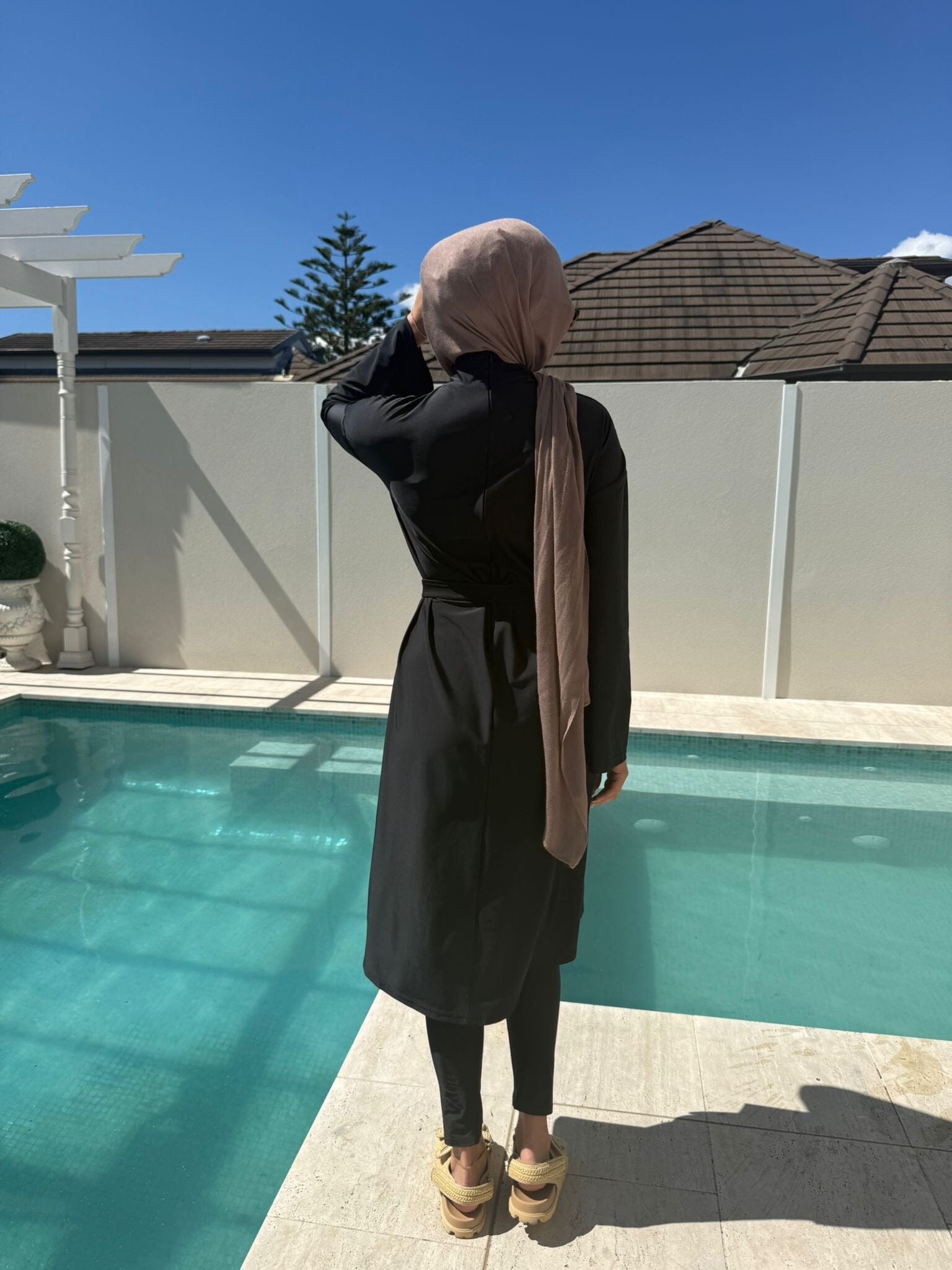 V Cut Swim Kaftan