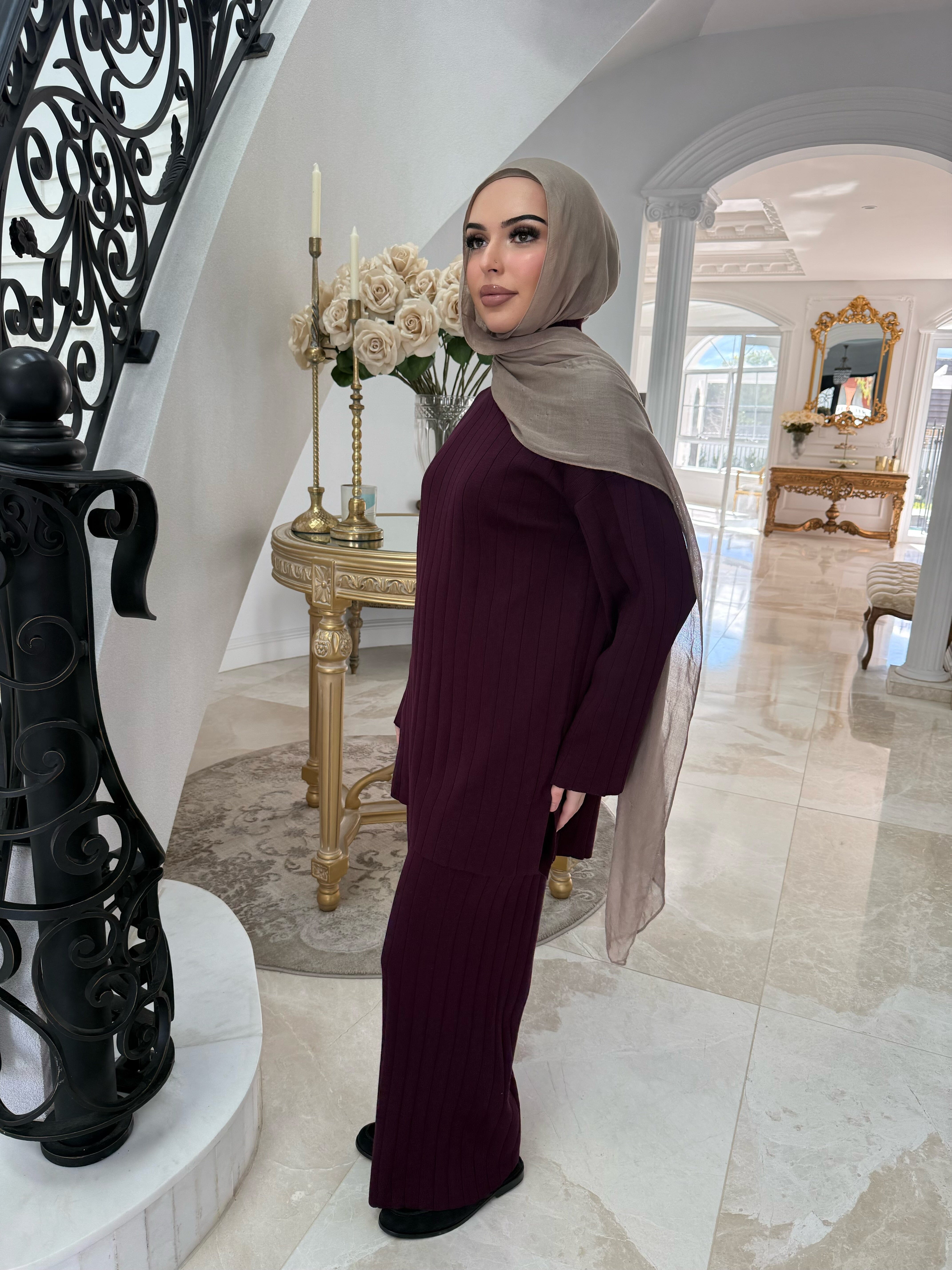 Thick Ribbed Knit Set