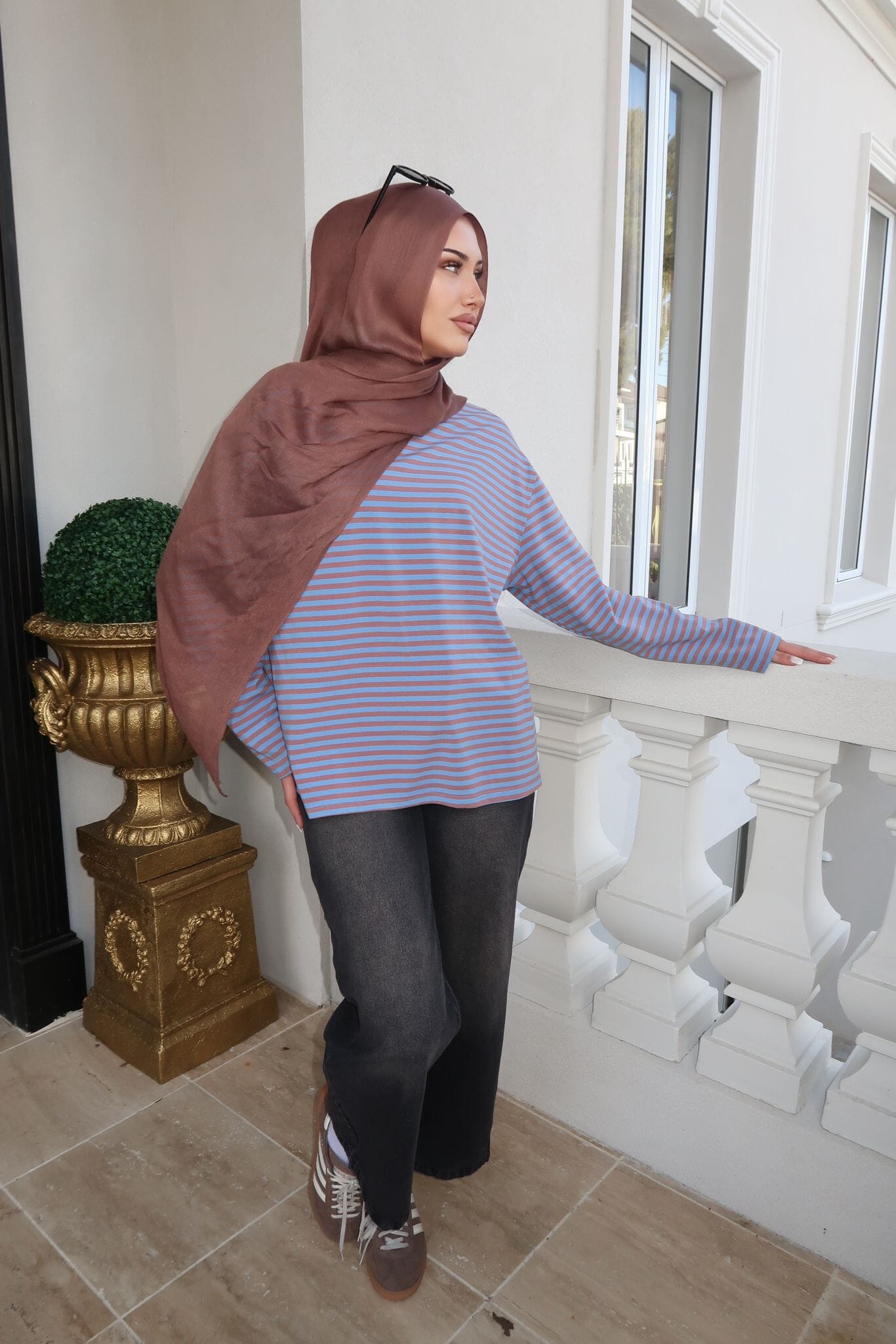Blue Stripe Top